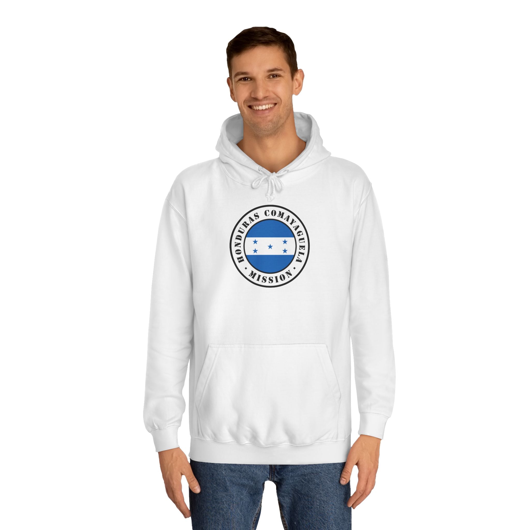 Honduras Comayaguela Mission Flag Logo (White Border) College Hoodie - Mission Wishlist - LDS Missionary Gift Store