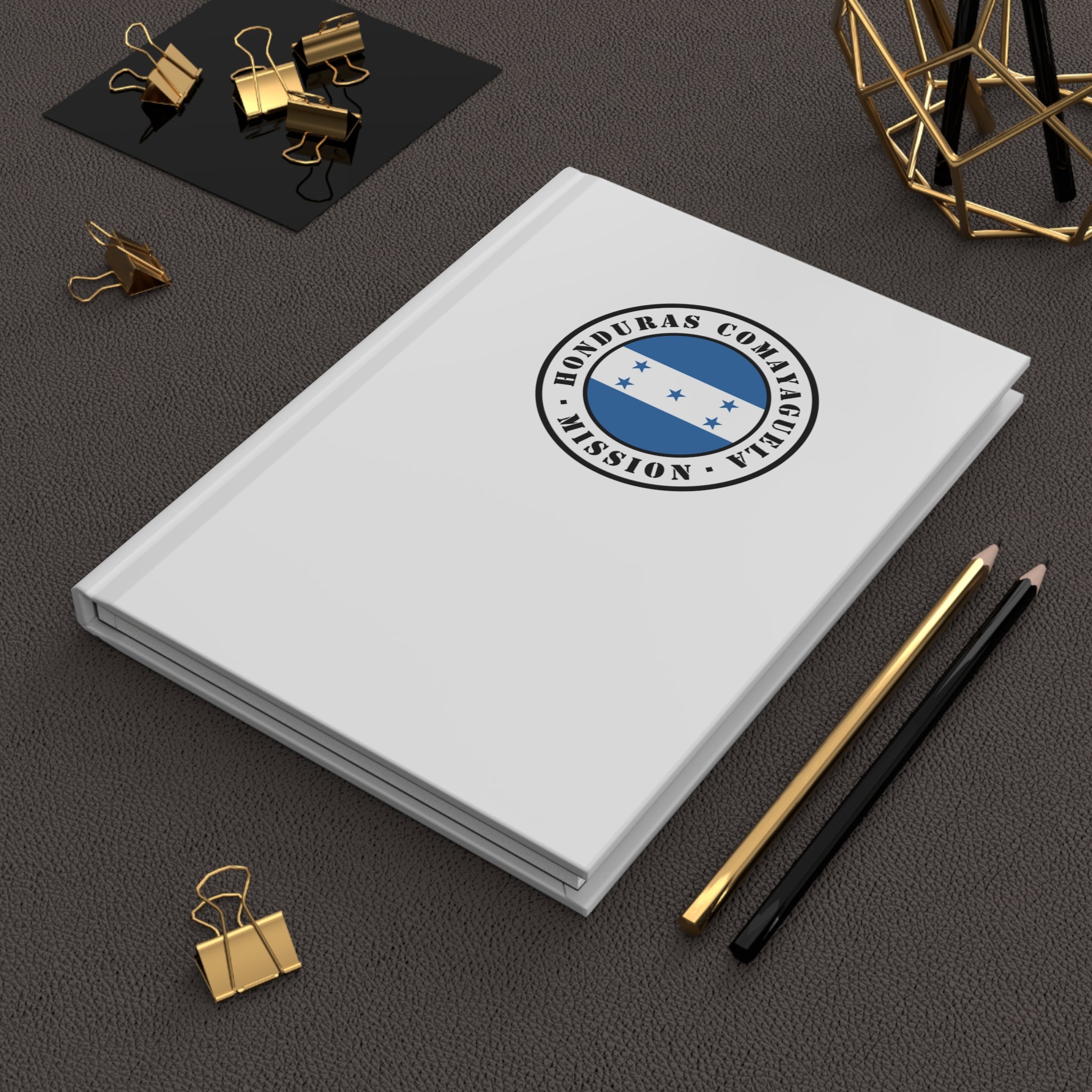 Honduras Comayaguela Mission Logo Design White Hardcover Journal Matte - Mission Wishlist - LDS Missionary Gift Store