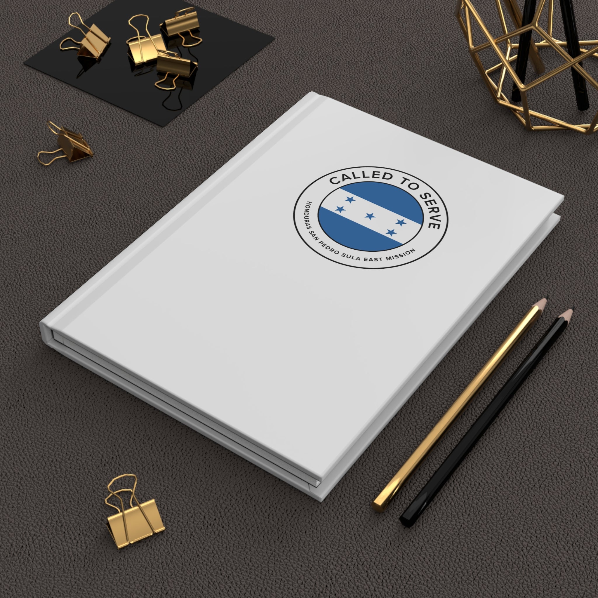 Honduras San Pedro Sula East Mission Circle Flag Called to Serve White Hardcover Journal Matte - Latter-Day Saint LDS Missionary Gift - Book of Mormon
