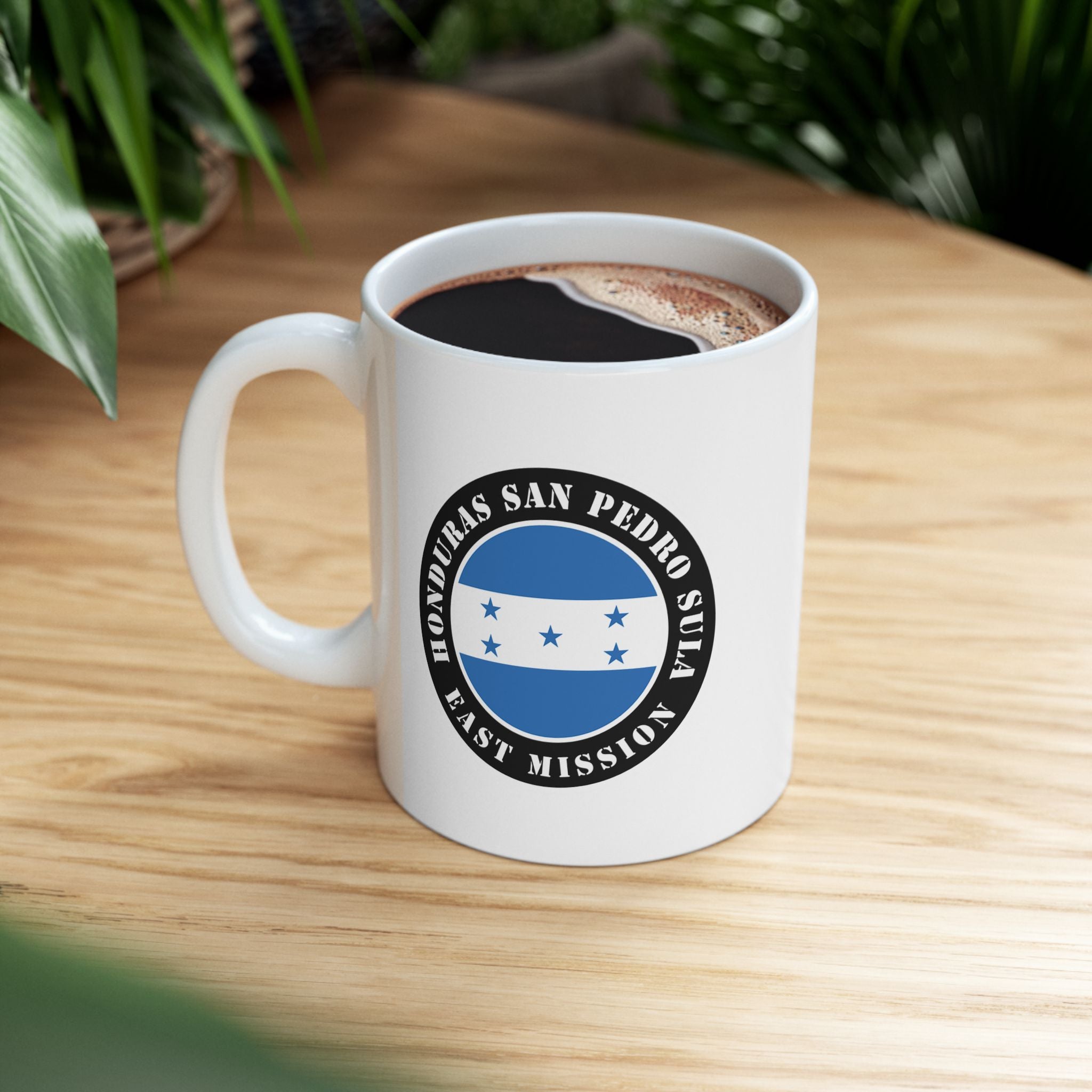 Honduras San Pedro Sula East Mission Circular Flag White Ceramic Mug - Latter-Day Saint LDS Missionary Gift - Book of Mormon