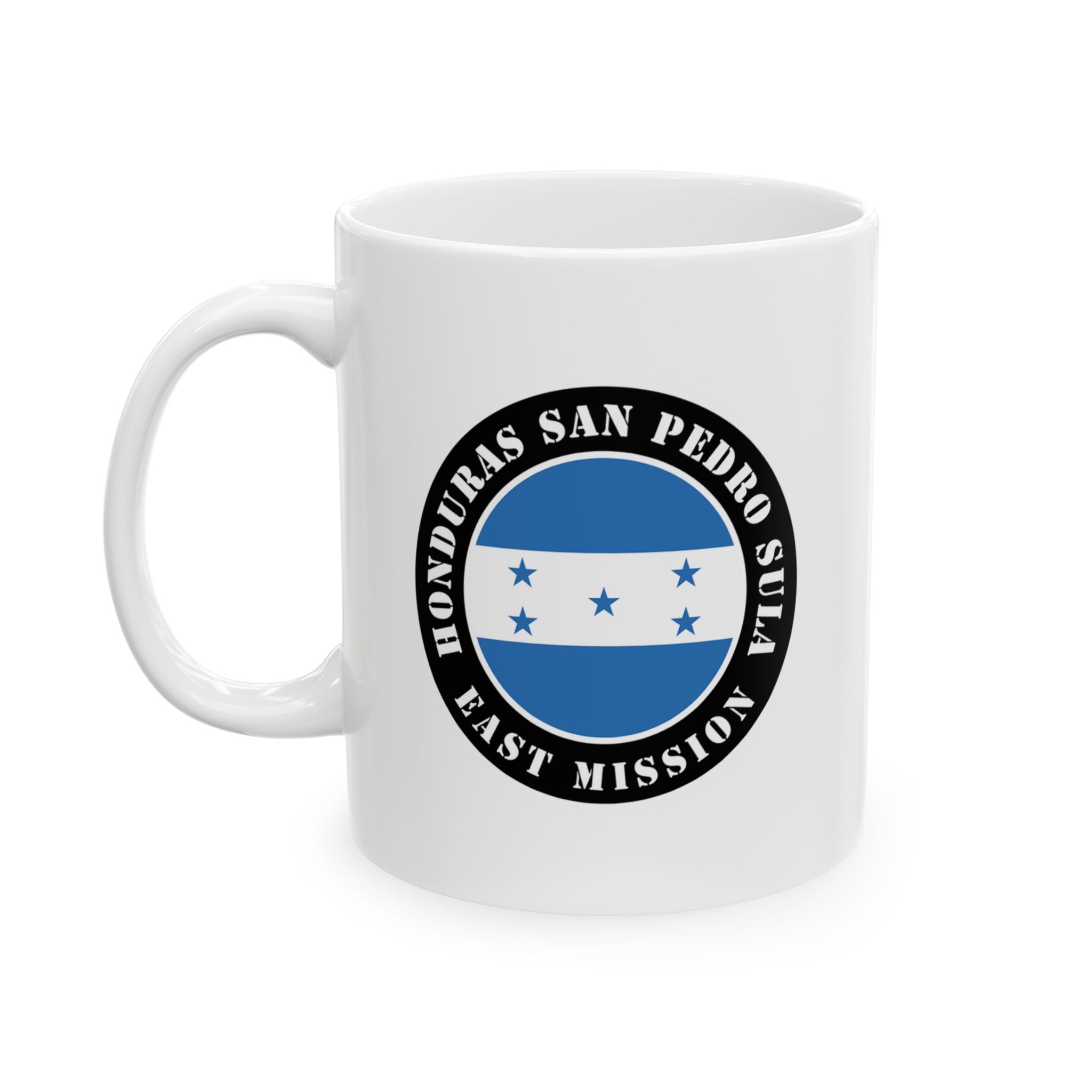 Honduras San Pedro Sula East Mission Circular Flag White Ceramic Mug - Latter-Day Saint LDS Missionary Gift - Book of Mormon