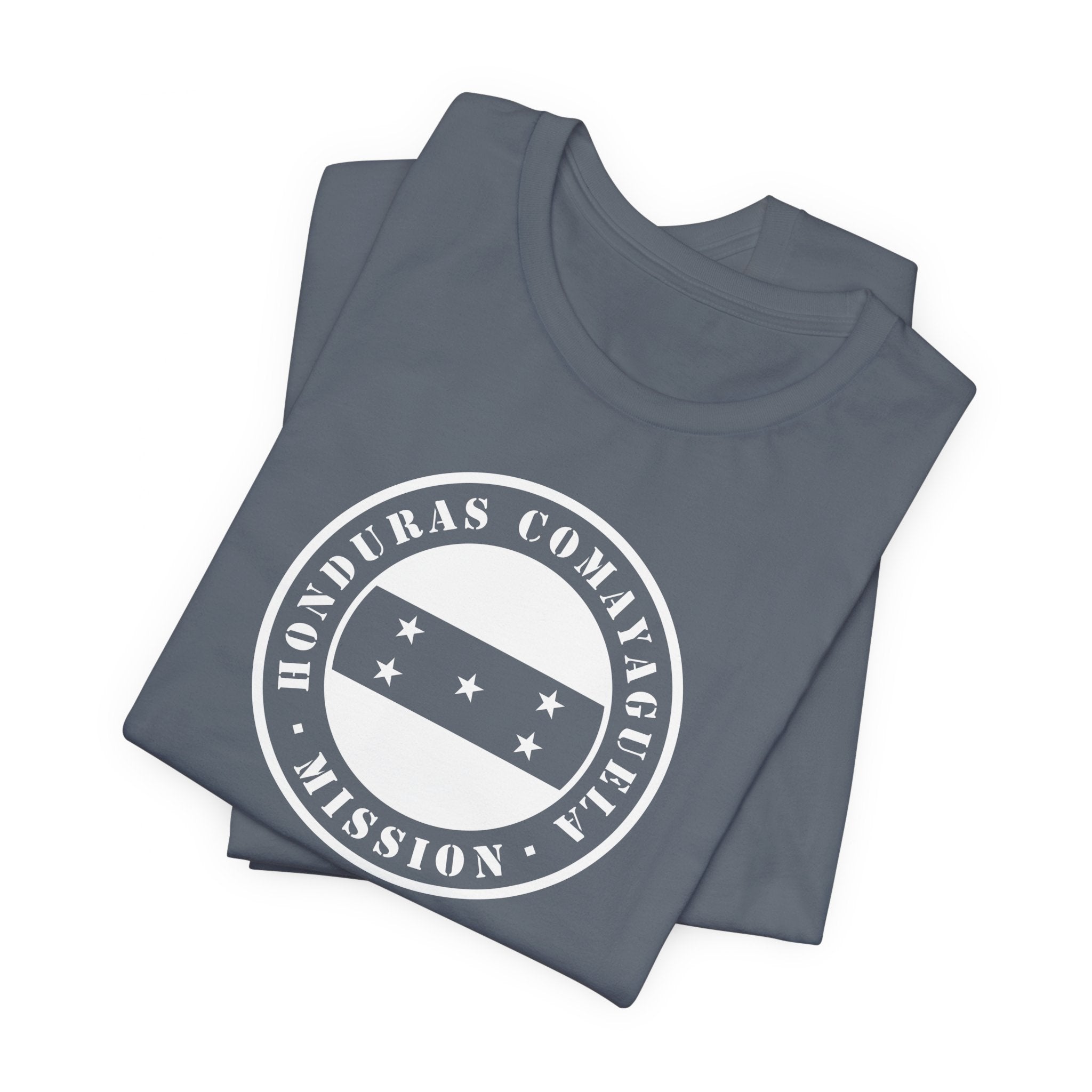 Honduras San Pedro Sula East Mission Circular Monochrome Logo T-Shirt - Mission Wishlist - LDS Missionary Gift Store
