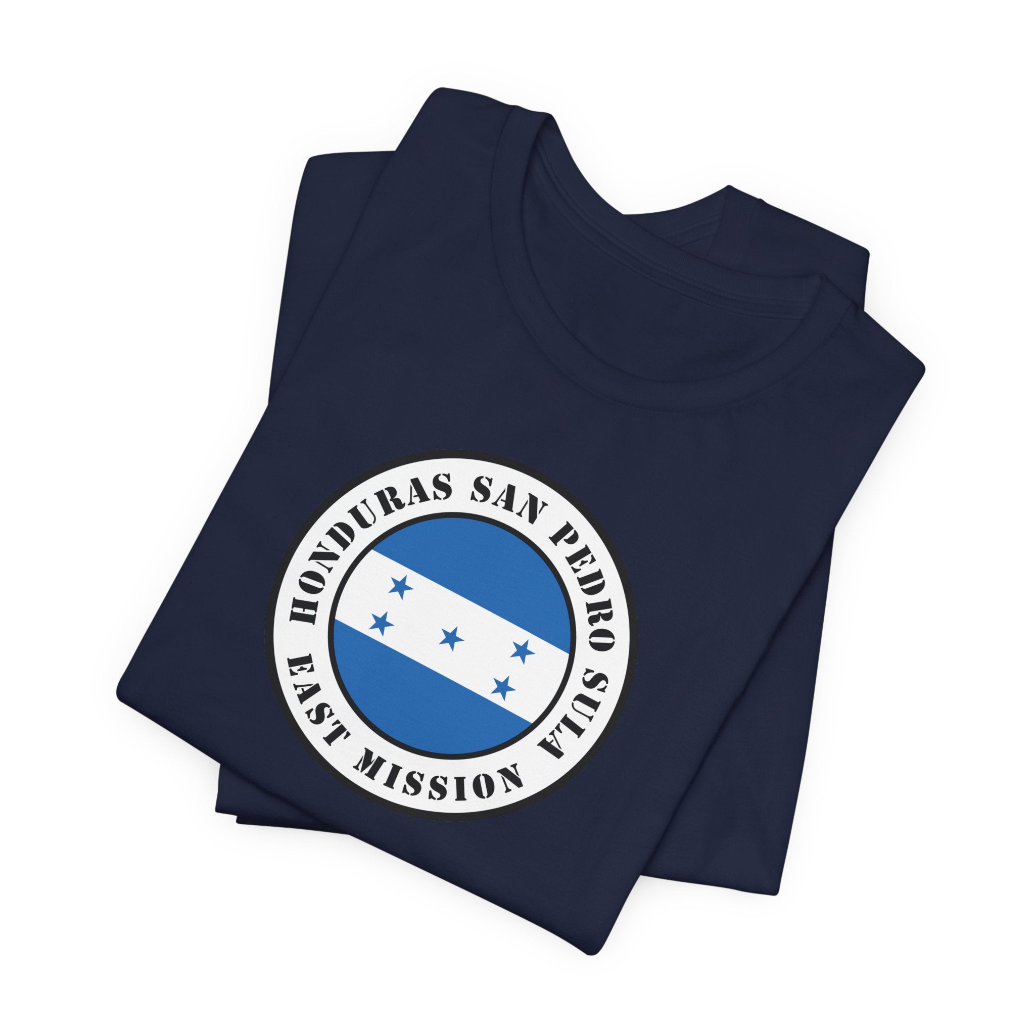 Honduras San Pedro Sula East Mission Flag Logo (White Border) T-shirt - Mission Wishlist - LDS Missionary Gift Store