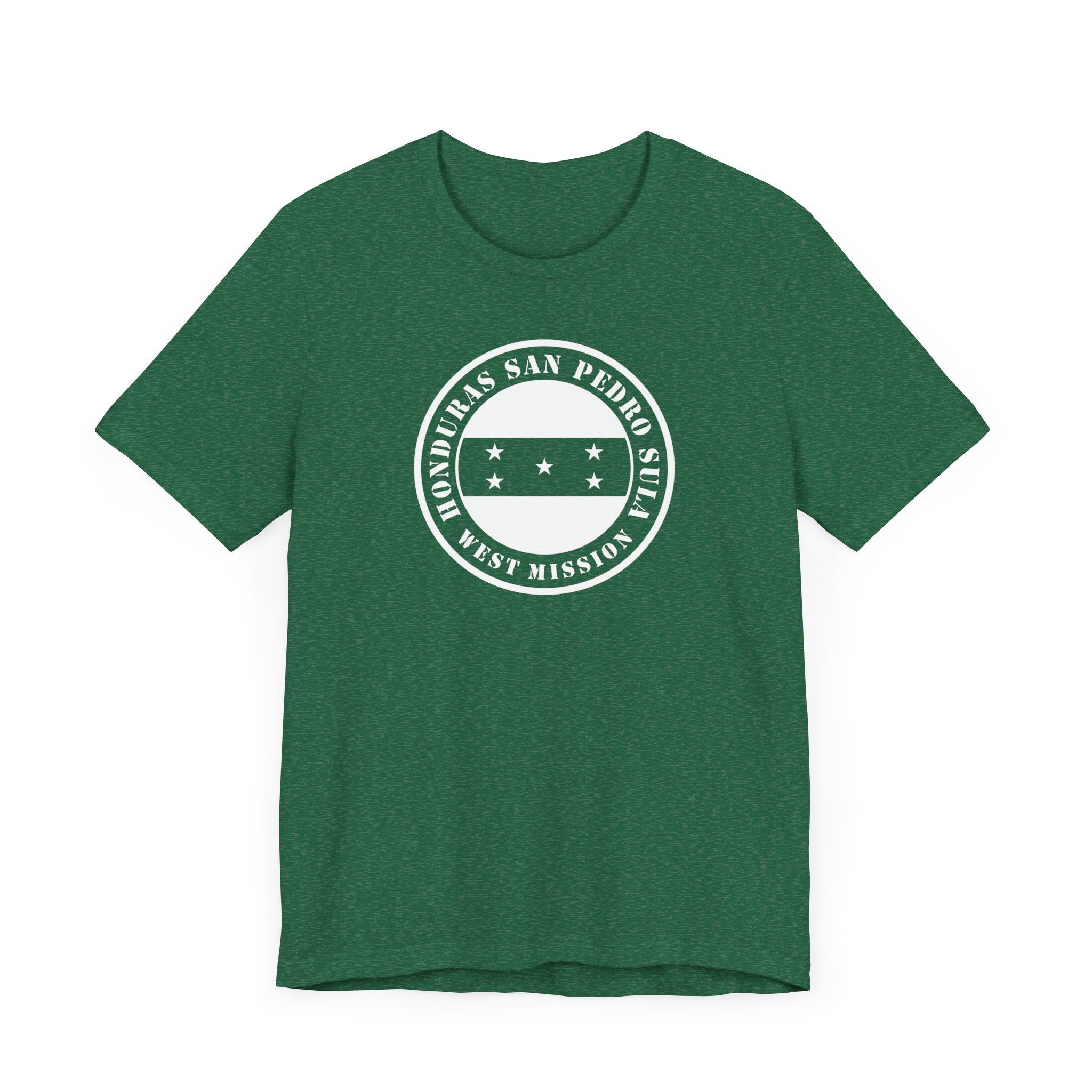 Honduras San Pedro Sula West Mission Circular Monochrome Logo T-Shirt - Mission Wishlist - LDS Missionary Gift Store