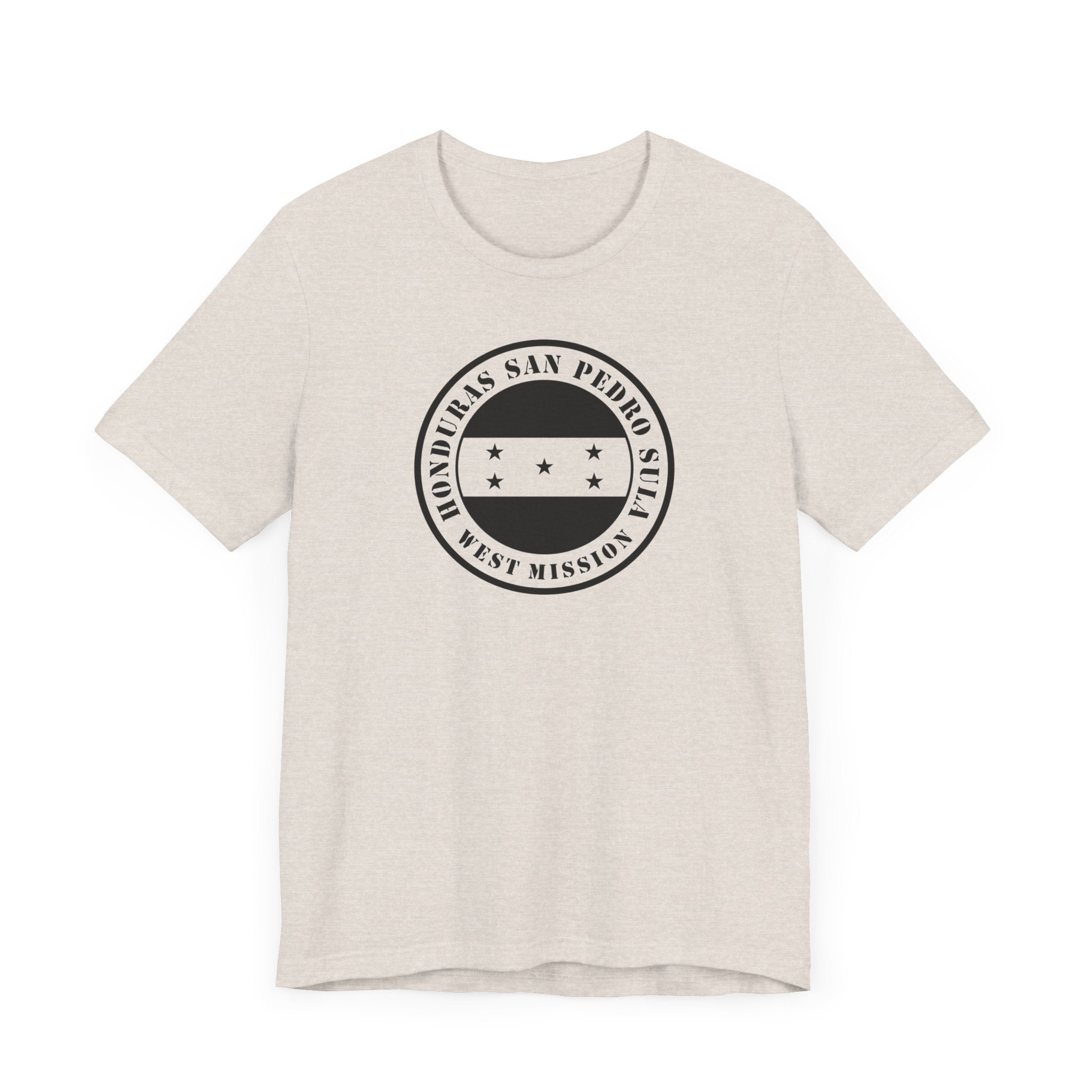 Honduras San Pedro Sula West Mission Circular Monochrome Logo T-Shirt - Mission Wishlist - LDS Missionary Gift Store