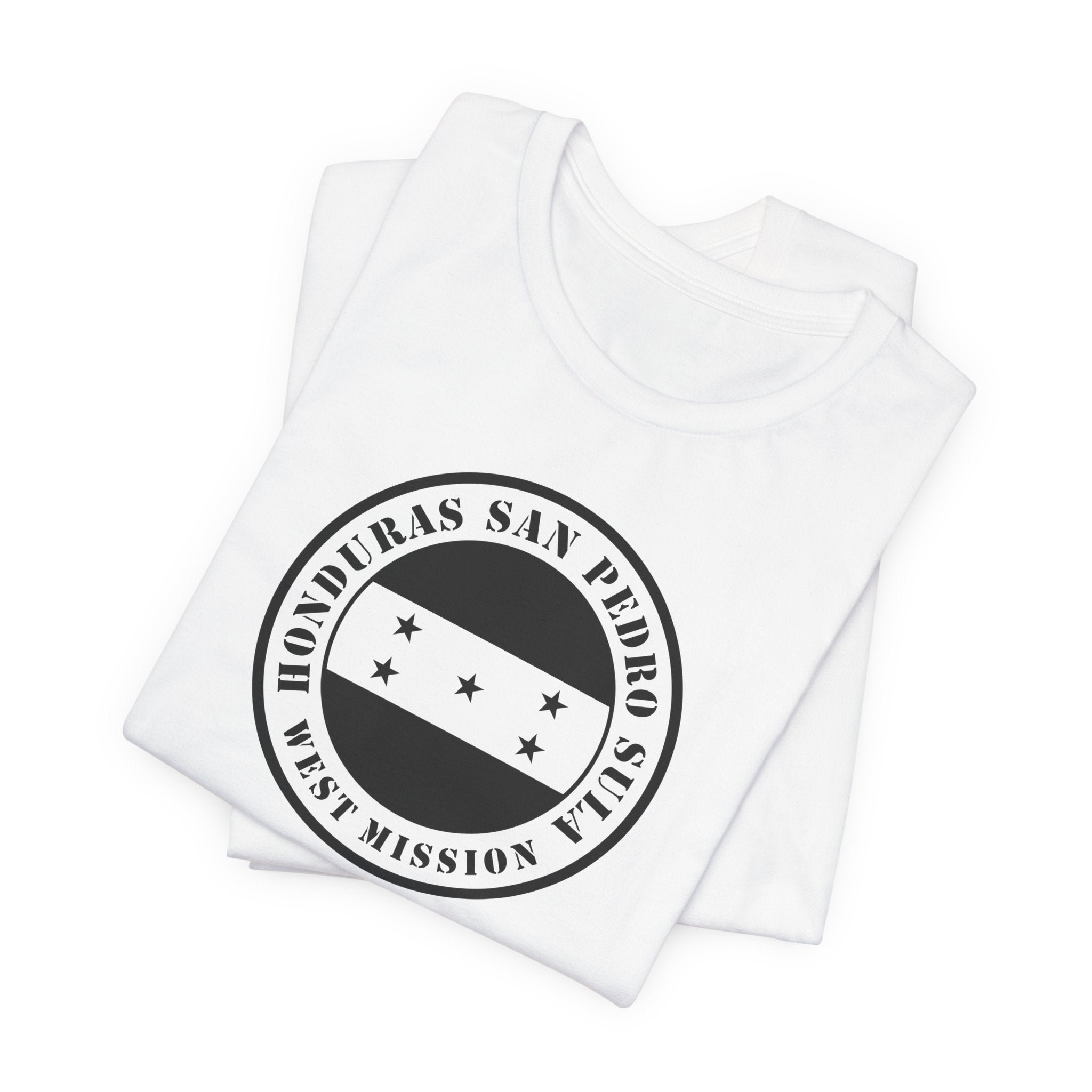 Honduras San Pedro Sula West Mission Circular Monochrome Logo T-Shirt - Mission Wishlist - LDS Missionary Gift Store