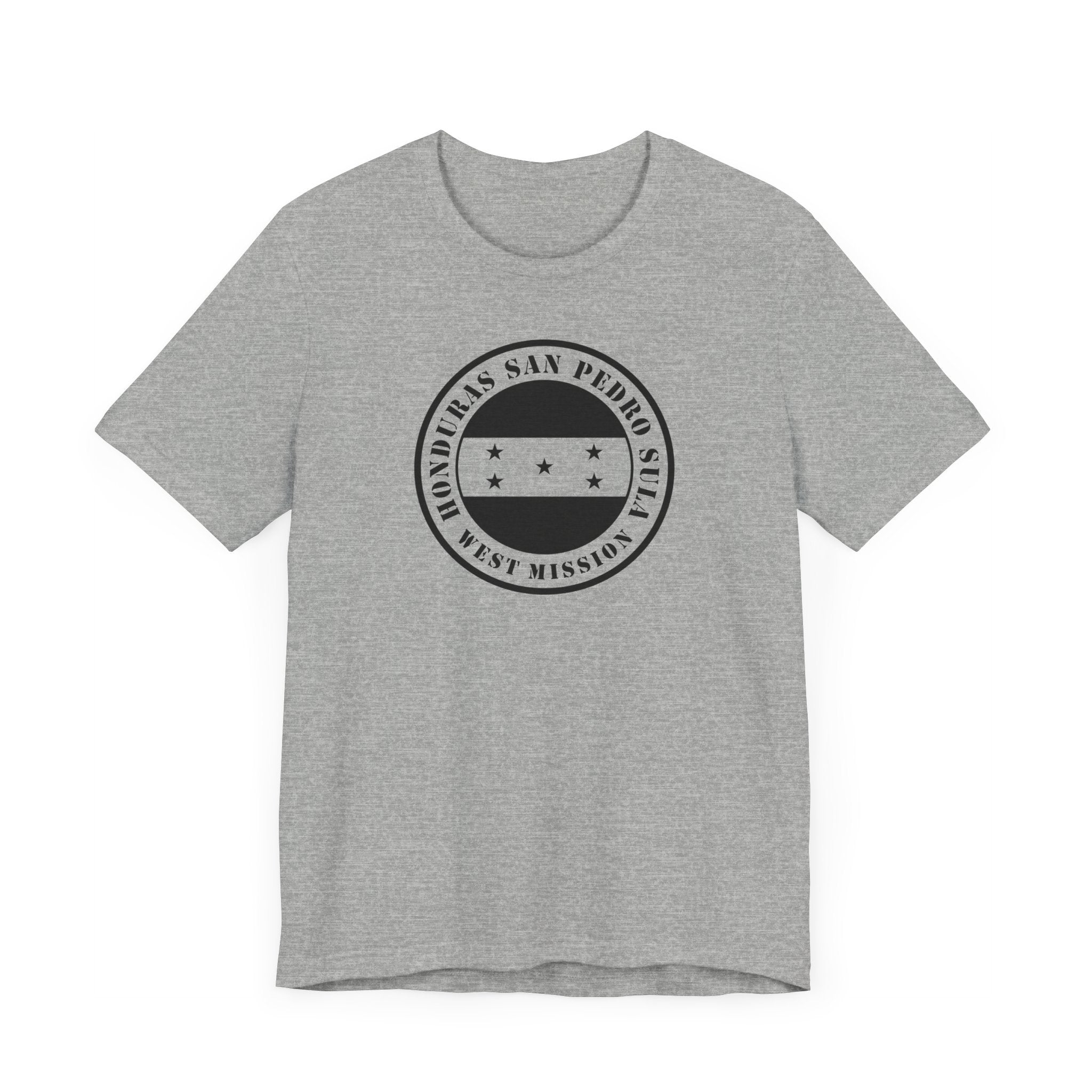 Honduras San Pedro Sula West Mission Circular Monochrome Logo T-Shirt - Mission Wishlist - LDS Missionary Gift Store
