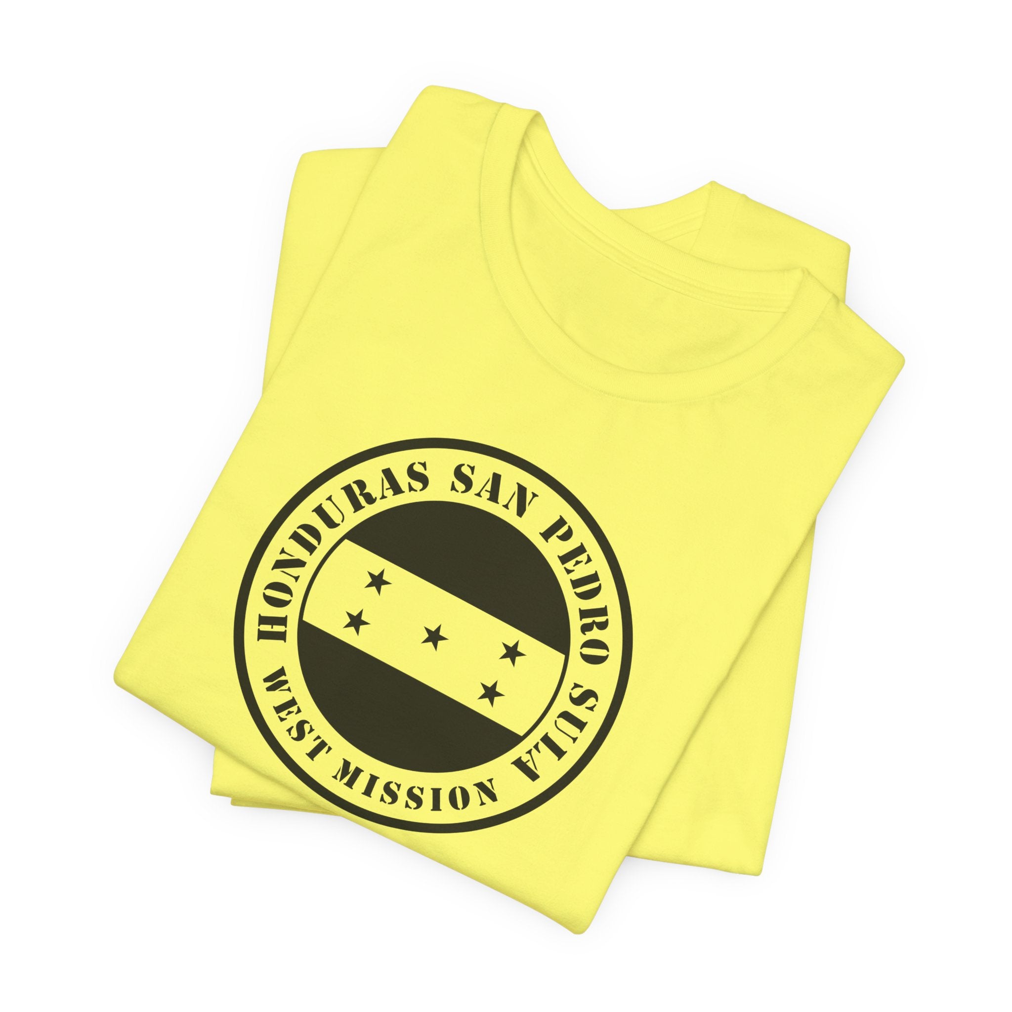 Honduras San Pedro Sula West Mission Circular Monochrome Logo T-Shirt - Mission Wishlist - LDS Missionary Gift Store
