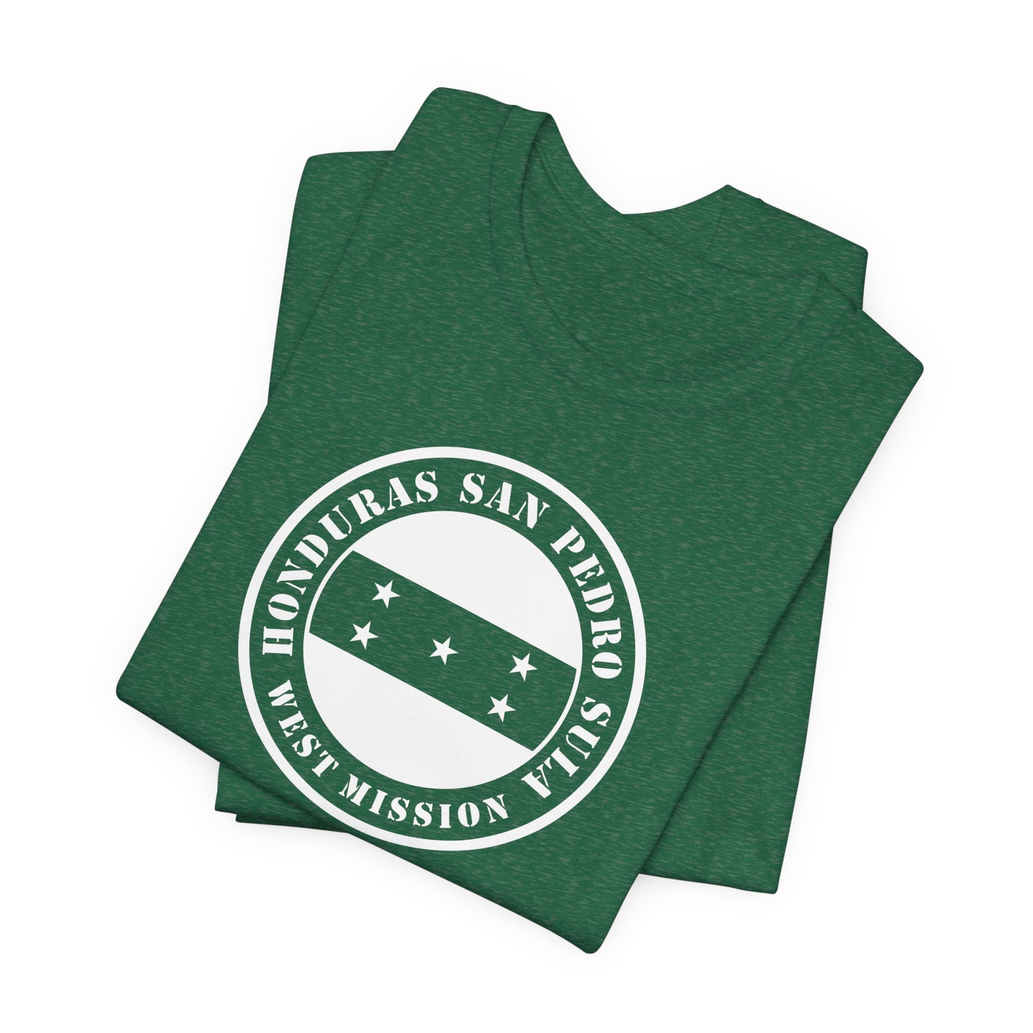 Honduras San Pedro Sula West Mission Circular Monochrome Logo T-Shirt - Mission Wishlist - LDS Missionary Gift Store