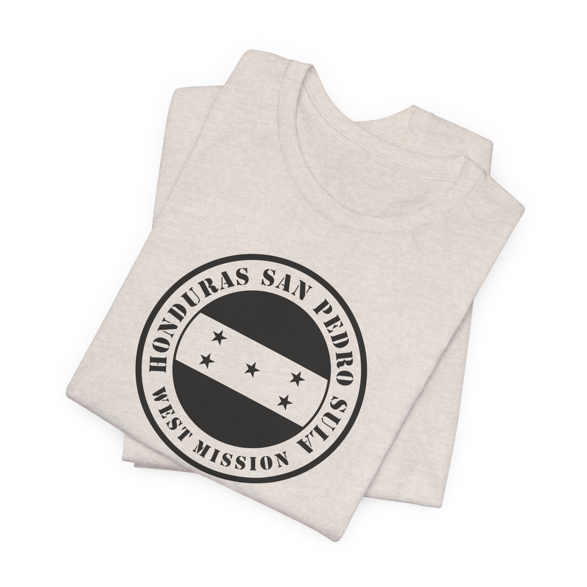 Honduras San Pedro Sula West Mission Circular Monochrome Logo T-Shirt - Mission Wishlist - LDS Missionary Gift Store