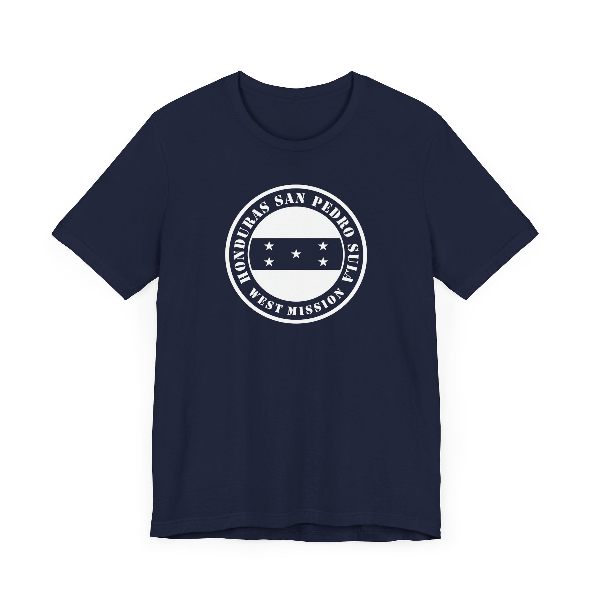 Honduras San Pedro Sula West Mission Circular Monochrome Logo T-Shirt - Mission Wishlist - LDS Missionary Gift Store