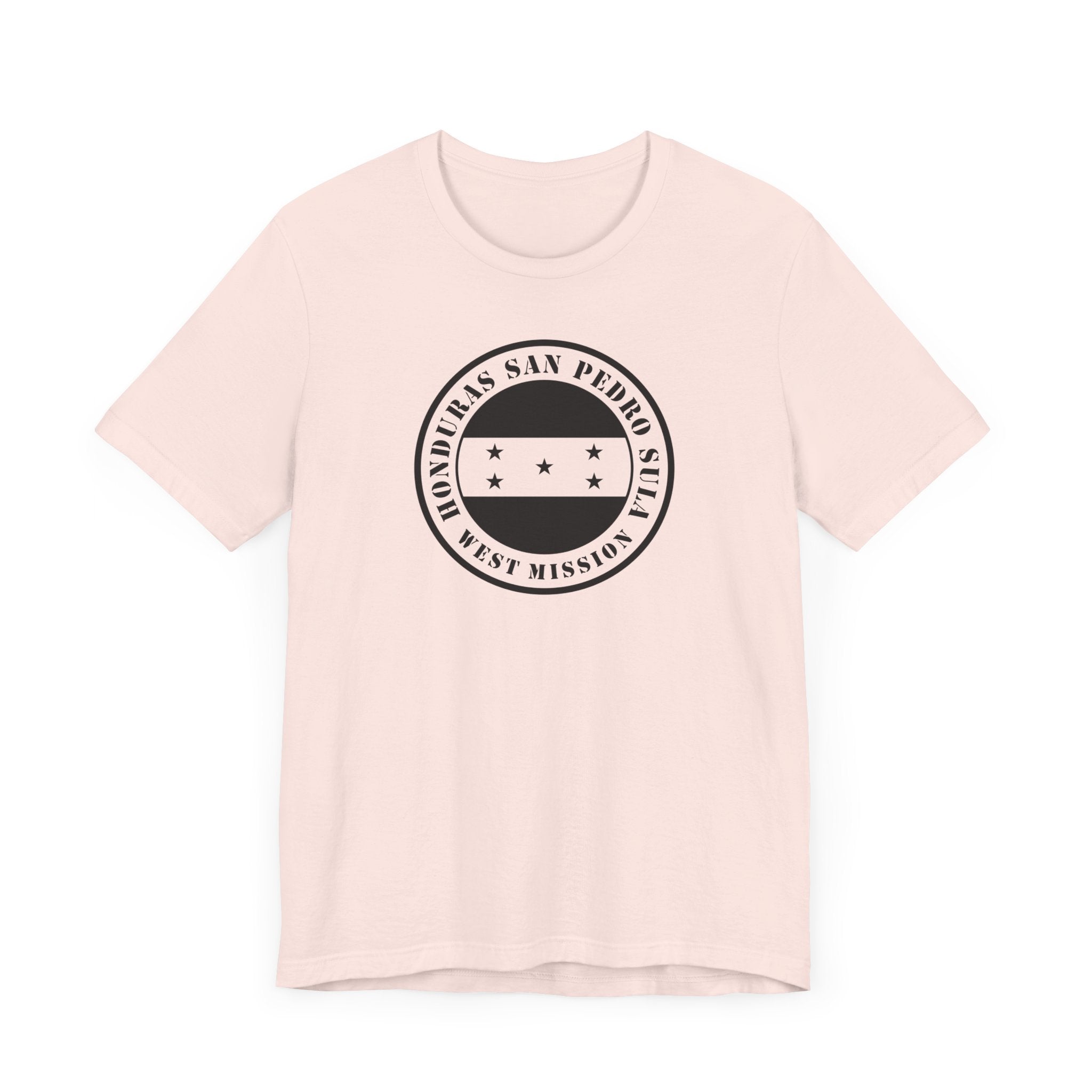 Honduras San Pedro Sula West Mission Circular Monochrome Logo T-Shirt - Mission Wishlist - LDS Missionary Gift Store