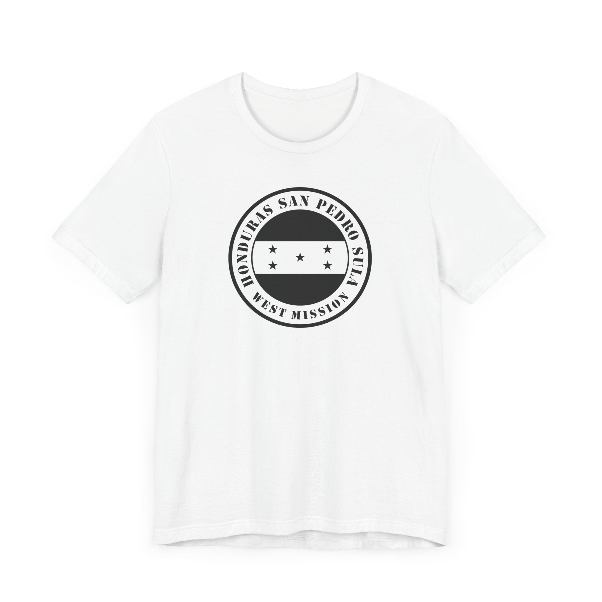 Honduras San Pedro Sula West Mission Circular Monochrome Logo T-Shirt - Mission Wishlist - LDS Missionary Gift Store