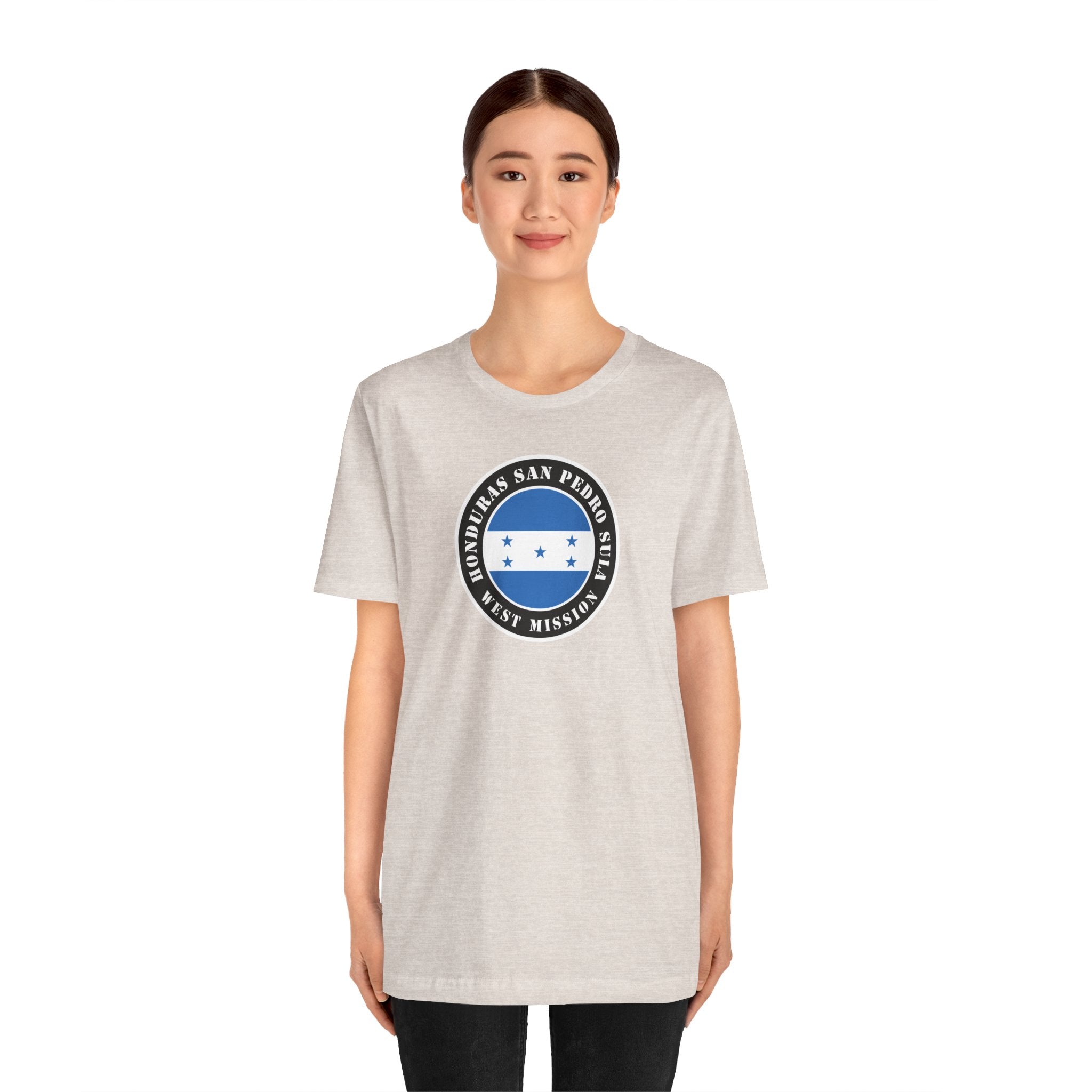 Honduras San Pedro Sula West Mission Flag Logo (Black Border) T-shirt - Mission Wishlist - LDS Missionary Gift Store