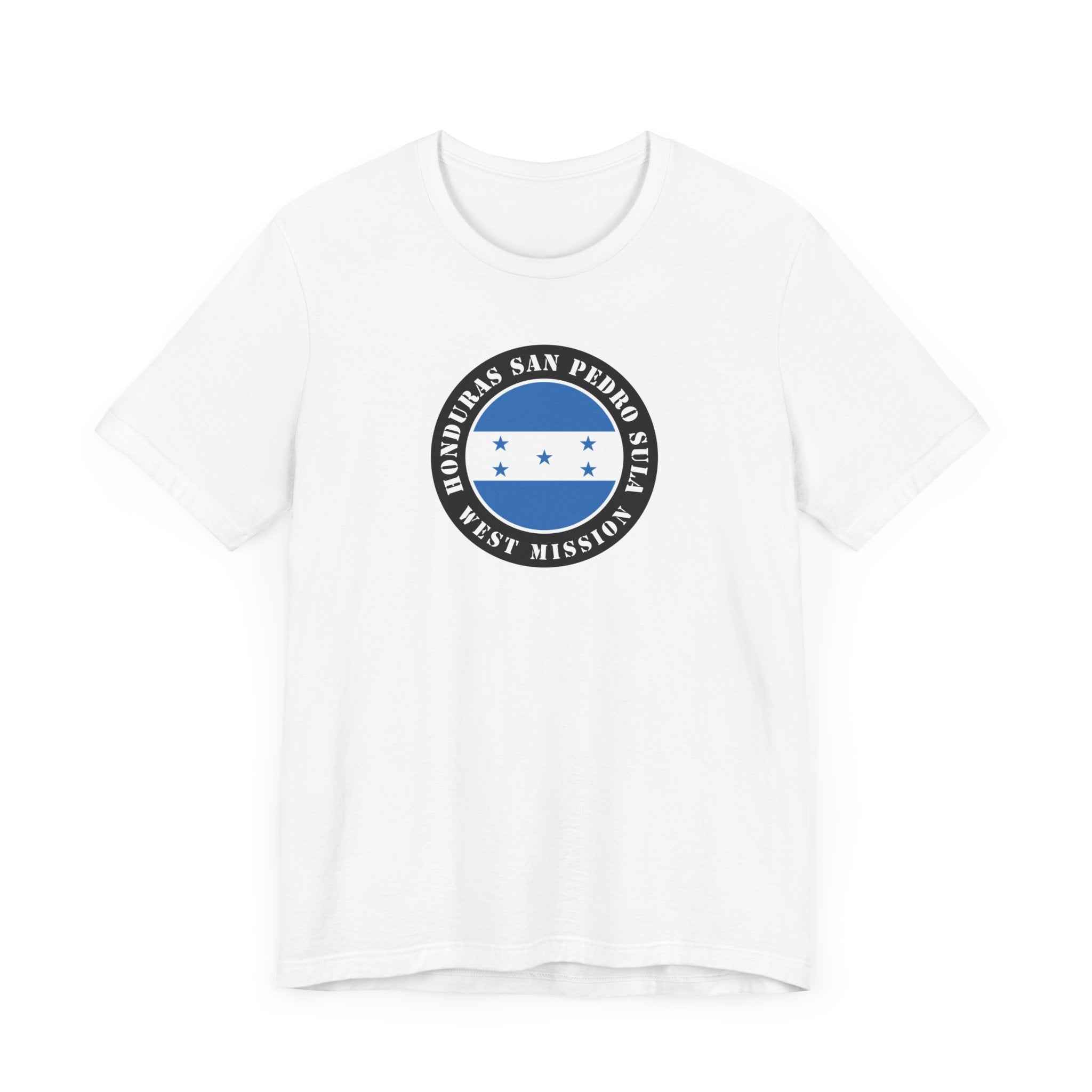 Honduras San Pedro Sula West Mission Flag Logo (Black Border) T-shirt - Mission Wishlist - LDS Missionary Gift Store