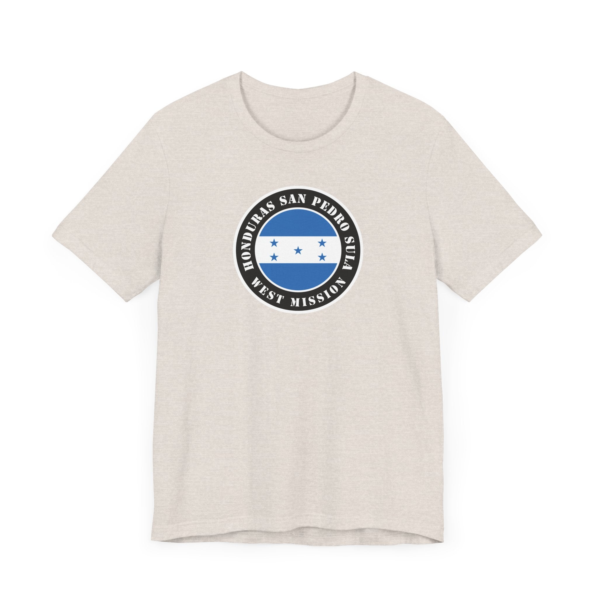 Honduras San Pedro Sula West Mission Flag Logo (Black Border) T-shirt - Mission Wishlist - LDS Missionary Gift Store