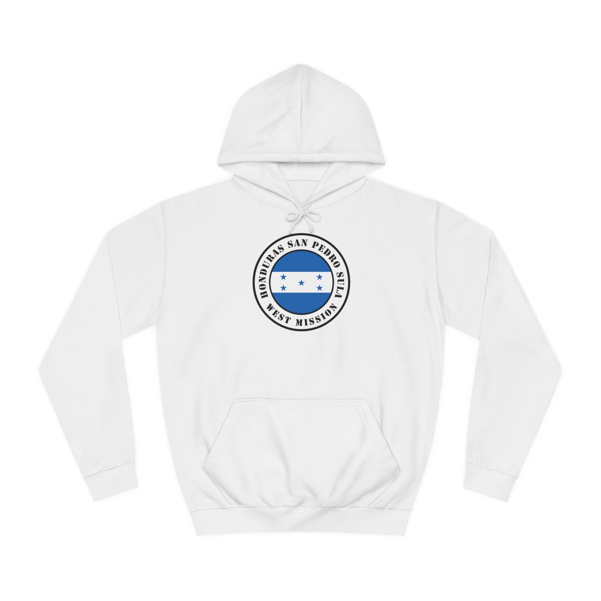 Honduras San Pedro Sula West Mission Flag Logo (White Border) College Hoodie - Mission Wishlist - LDS Missionary Gift Store