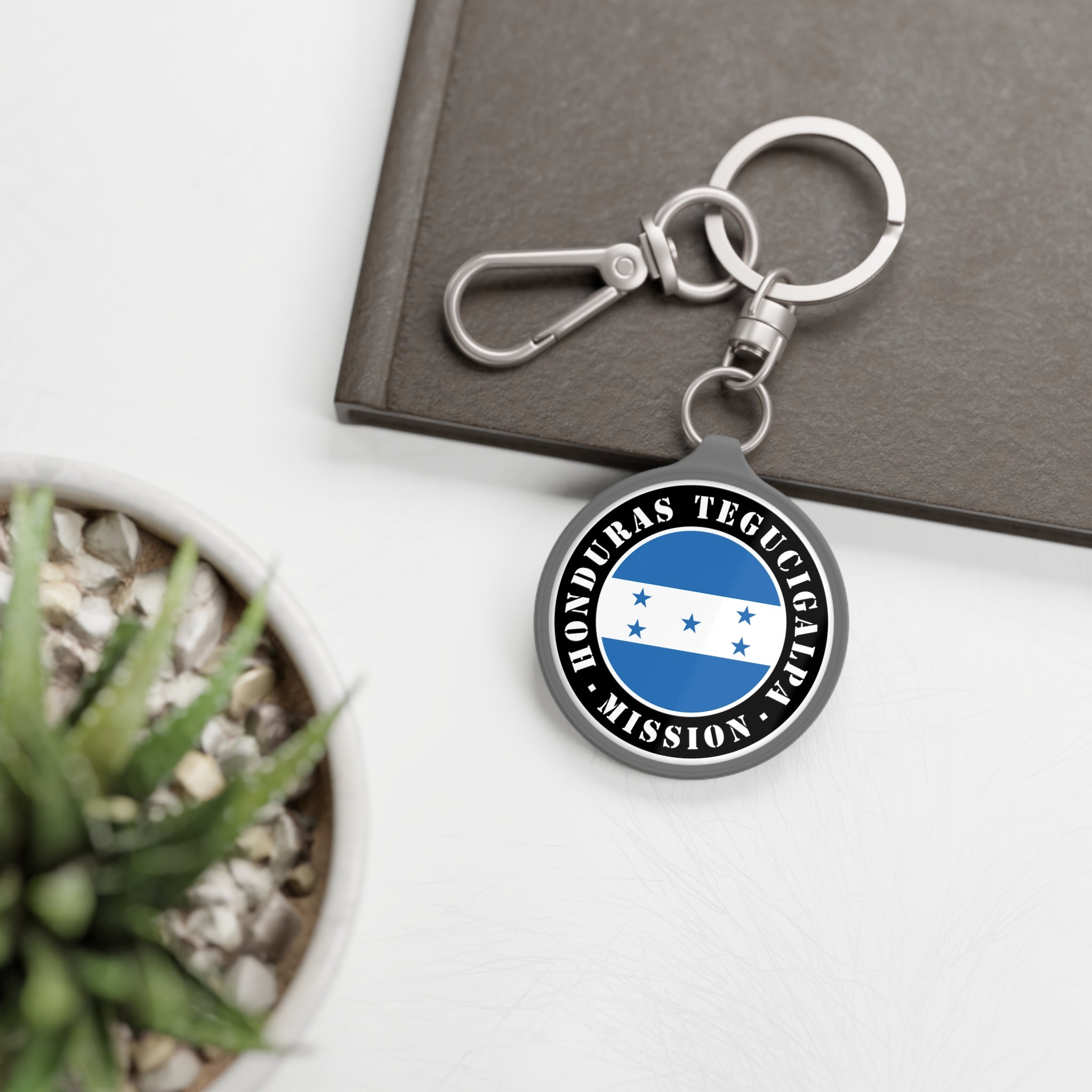 Honduras Tegucigalpa Mission Circle Flag Key Tag - Latter-Day Saint LDS Missionary Gift - Book of Mormon