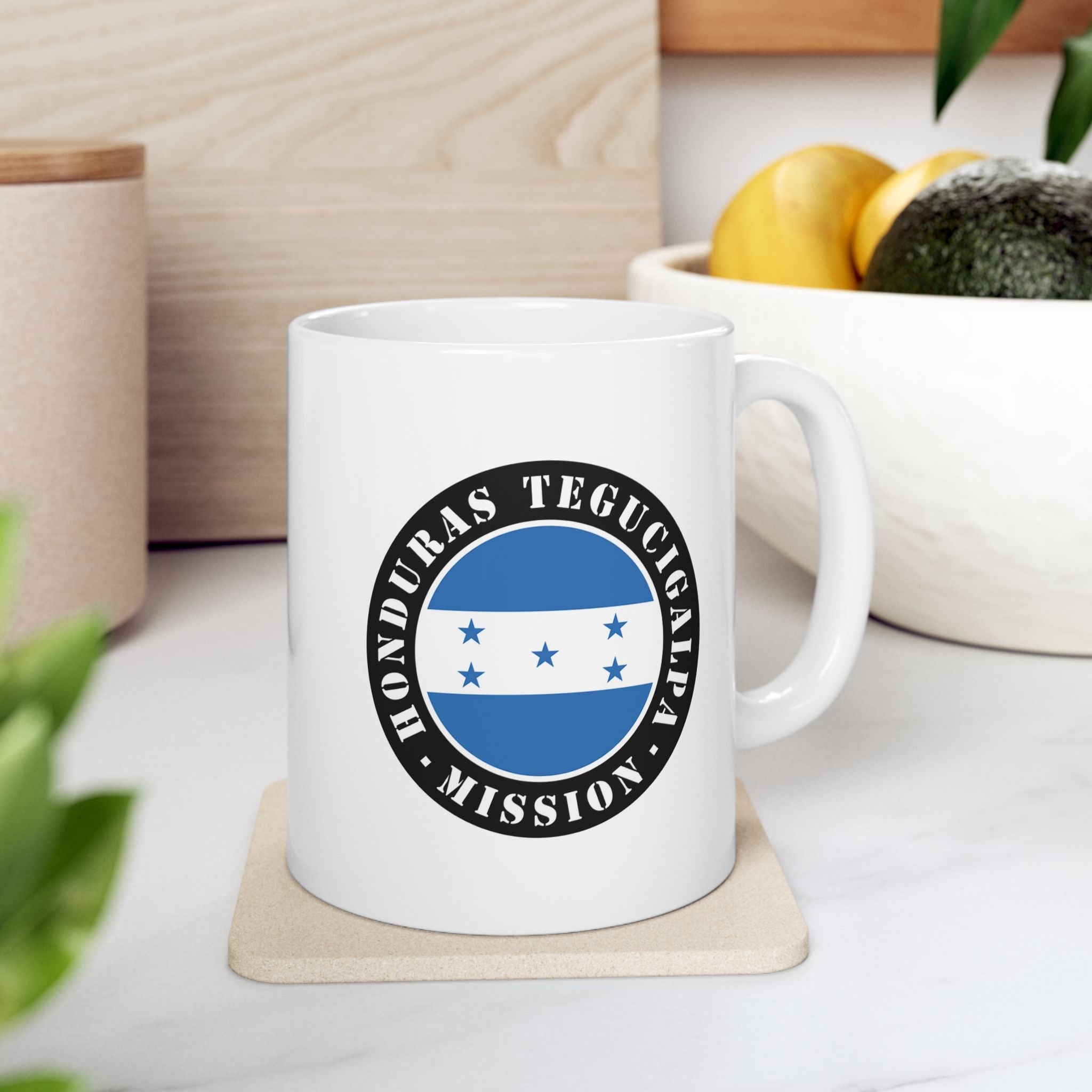 Honduras Tegucigalpa Mission Circular Flag White Ceramic Mug - Latter-Day Saint LDS Missionary Gift - Book of Mormon
