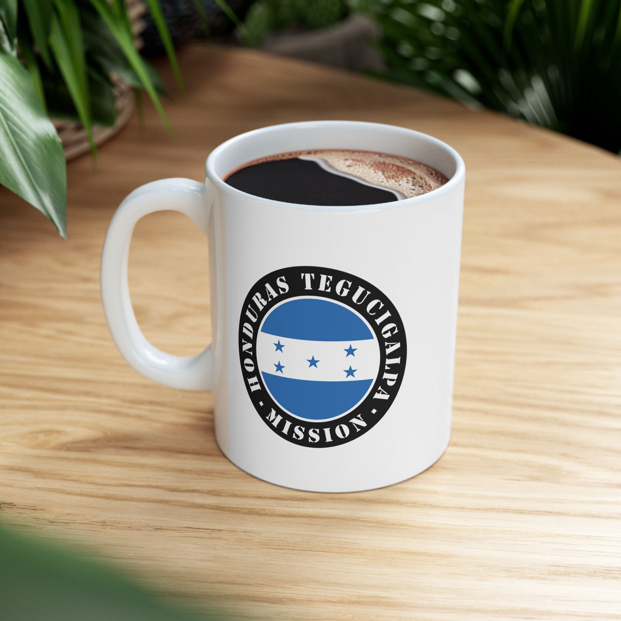 Honduras Tegucigalpa Mission Circular Flag White Ceramic Mug - Latter-Day Saint LDS Missionary Gift - Book of Mormon