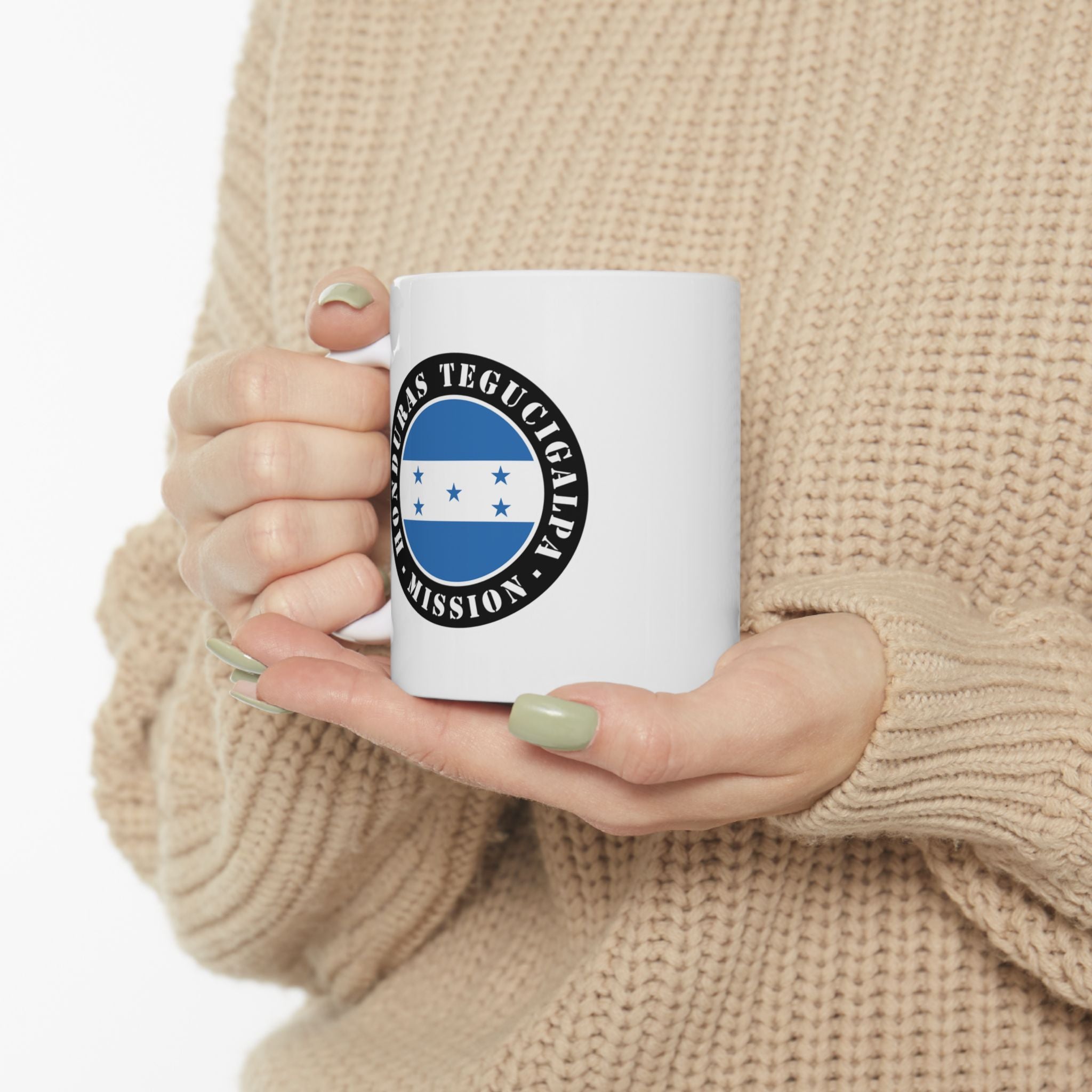 Honduras Tegucigalpa Mission Circular Flag White Ceramic Mug - Latter-Day Saint LDS Missionary Gift - Book of Mormon