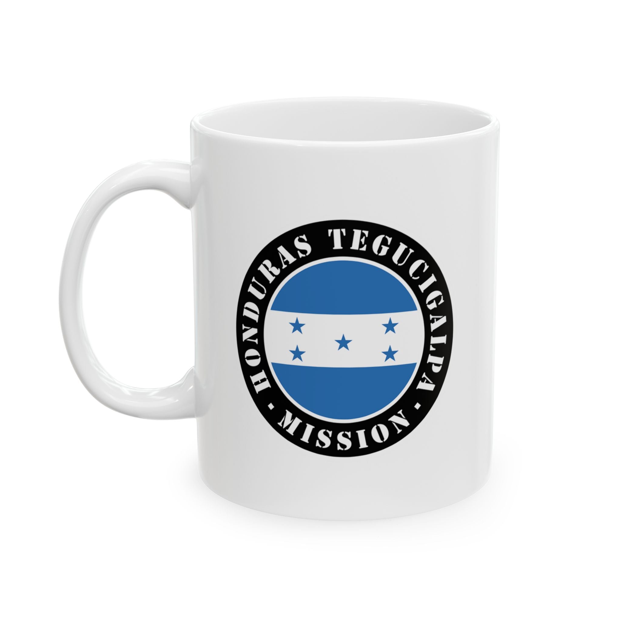 Honduras Tegucigalpa Mission Circular Flag White Ceramic Mug - Latter-Day Saint LDS Missionary Gift - Book of Mormon