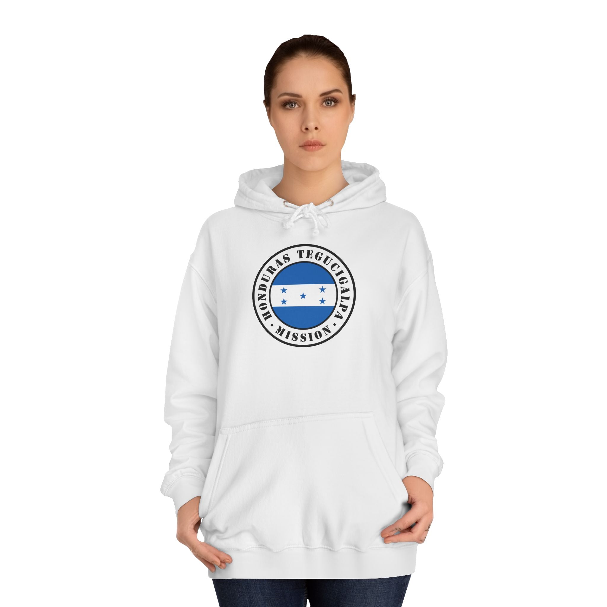 Honduras Tegucigalpa Mission Flag Logo (White Border) College Hoodie - Mission Wishlist - LDS Missionary Gift Store