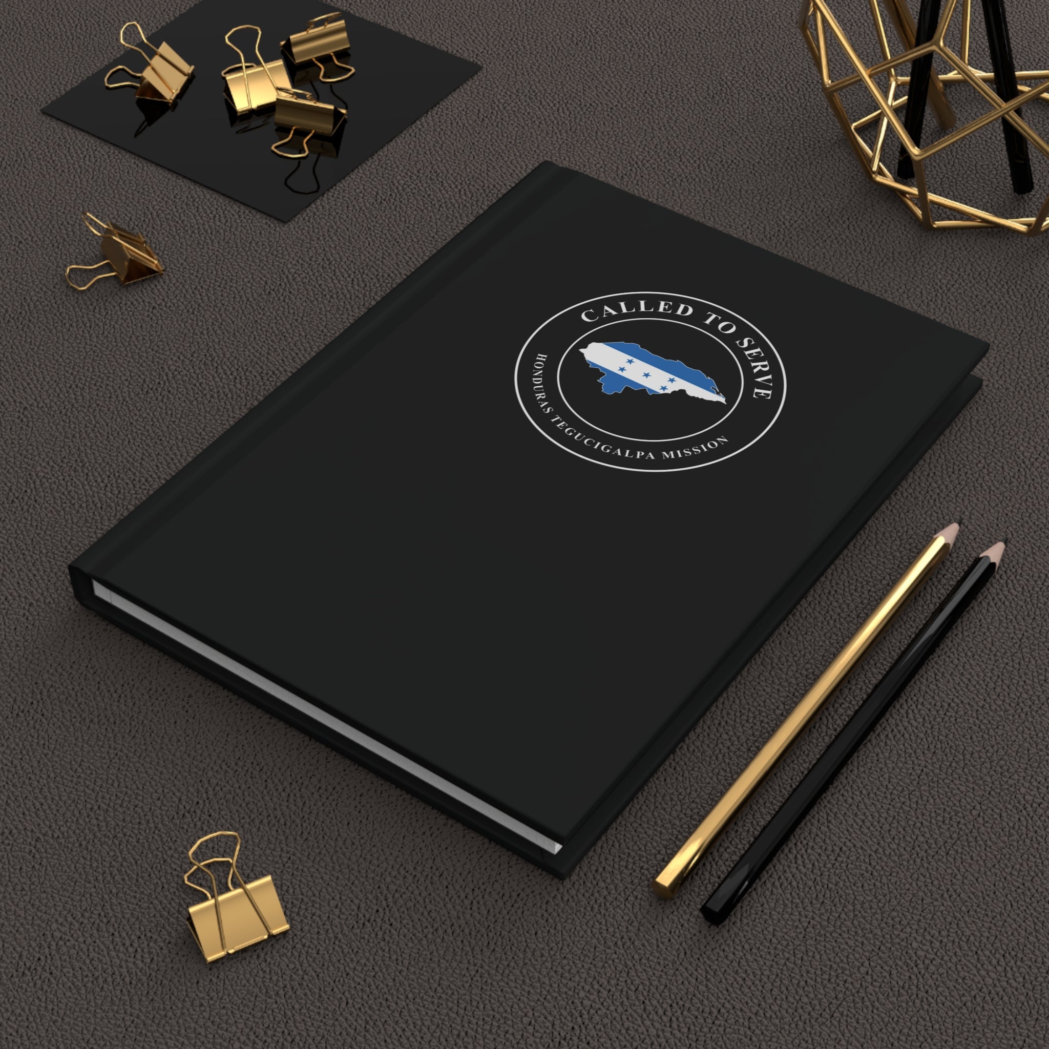 Honduras Tegucigalpa Mission Flag Map Called to Serve Black Hardcover Journal Matte - Latter-Day Saint LDS Missionary Gift - Book of Mormon