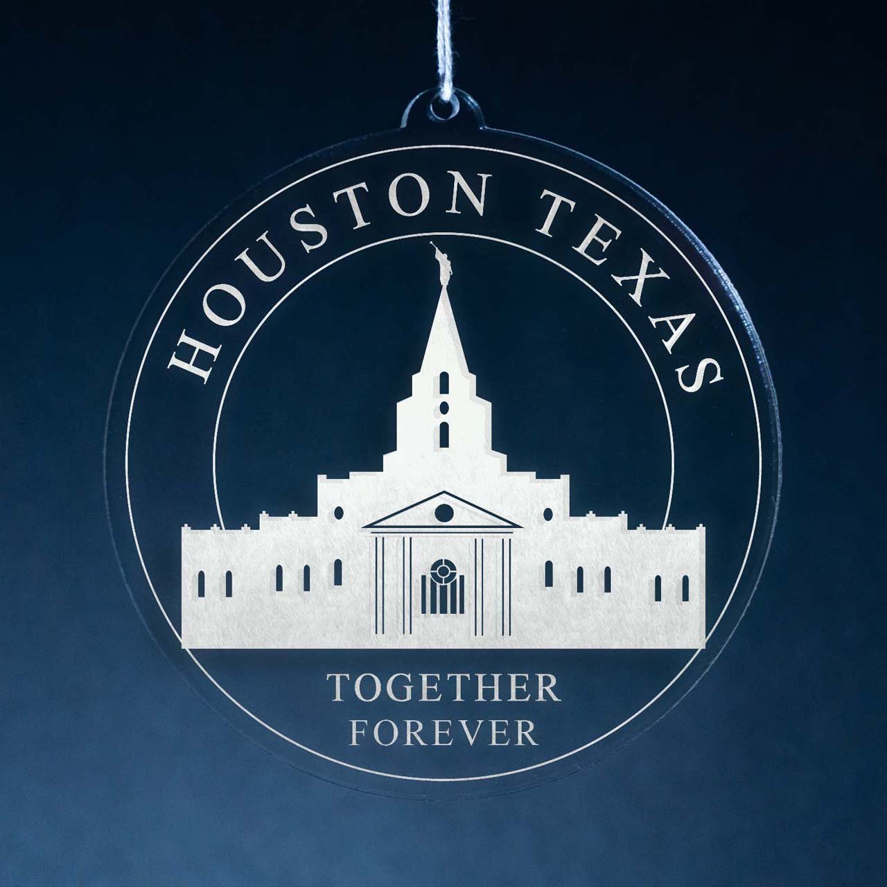 Houston Texas Temple Christmas Ornament - Latter-Day Saint LDS Missionary Gift - Book of Mormon