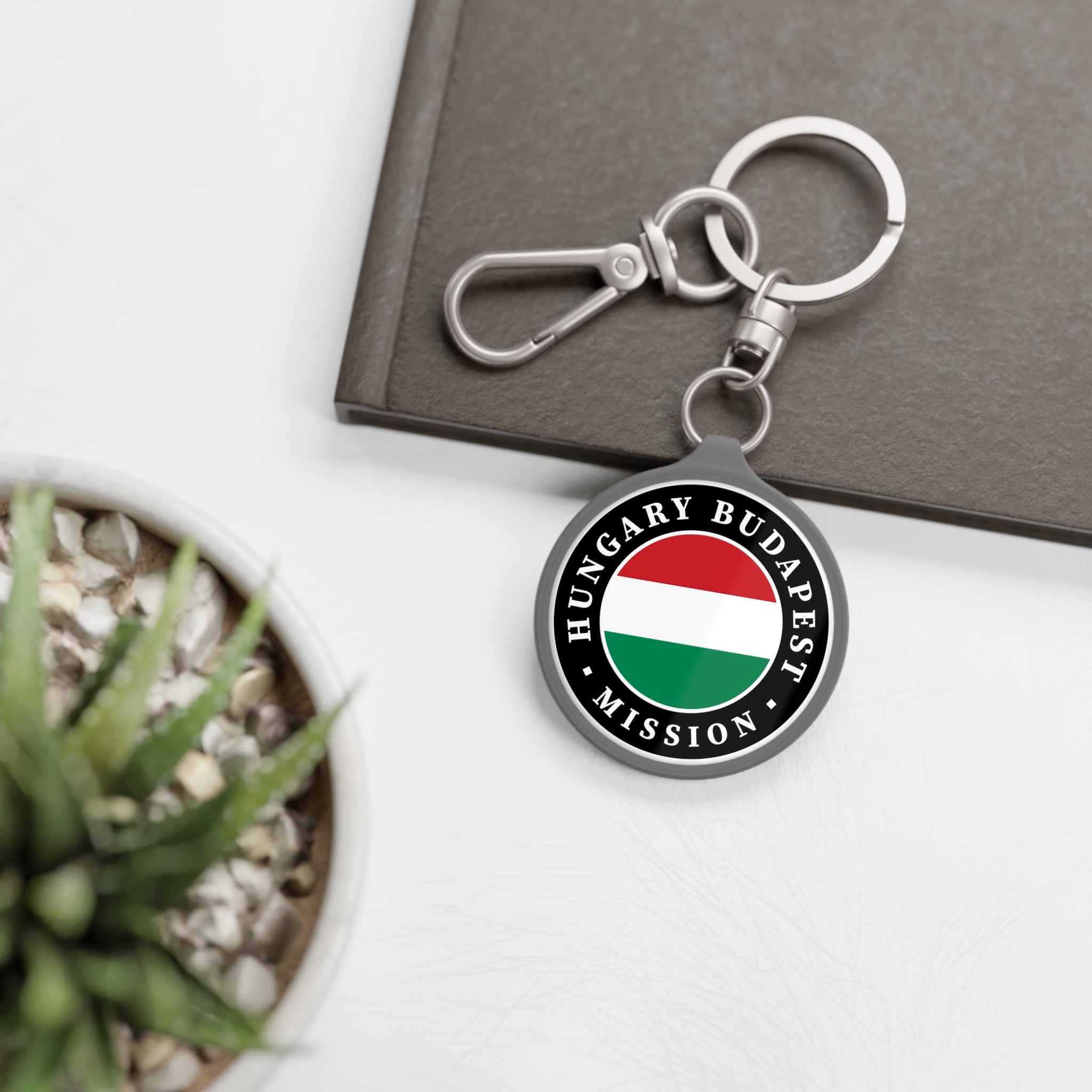 Hungary Budapest Mission Circle Flag Key Tag - Mission Wishlist - LDS Missionary Gift Store
