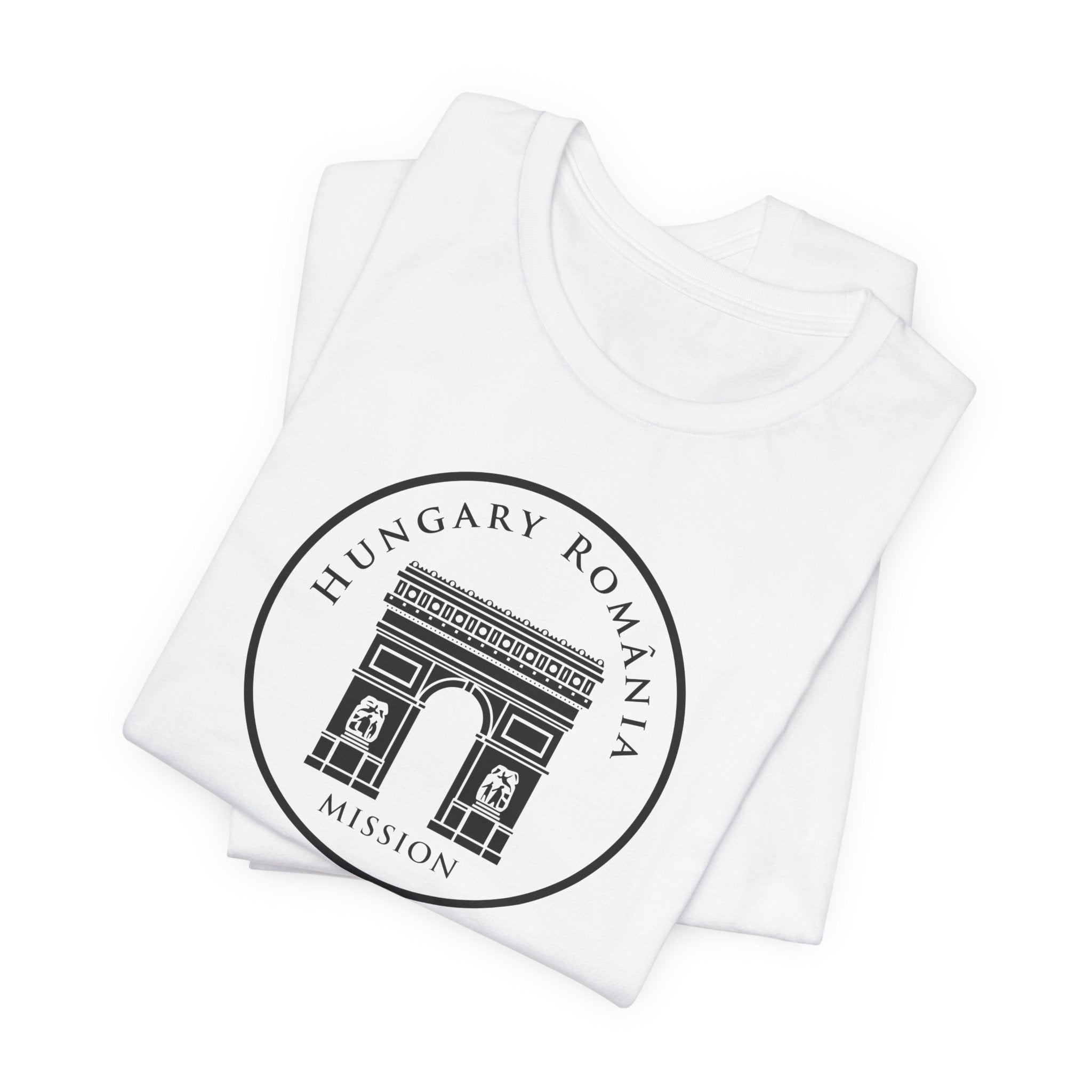 Hungary Budapest Mission Circular Monochrome Logo T-Shirt - Mission Wishlist - LDS Missionary Gift Store