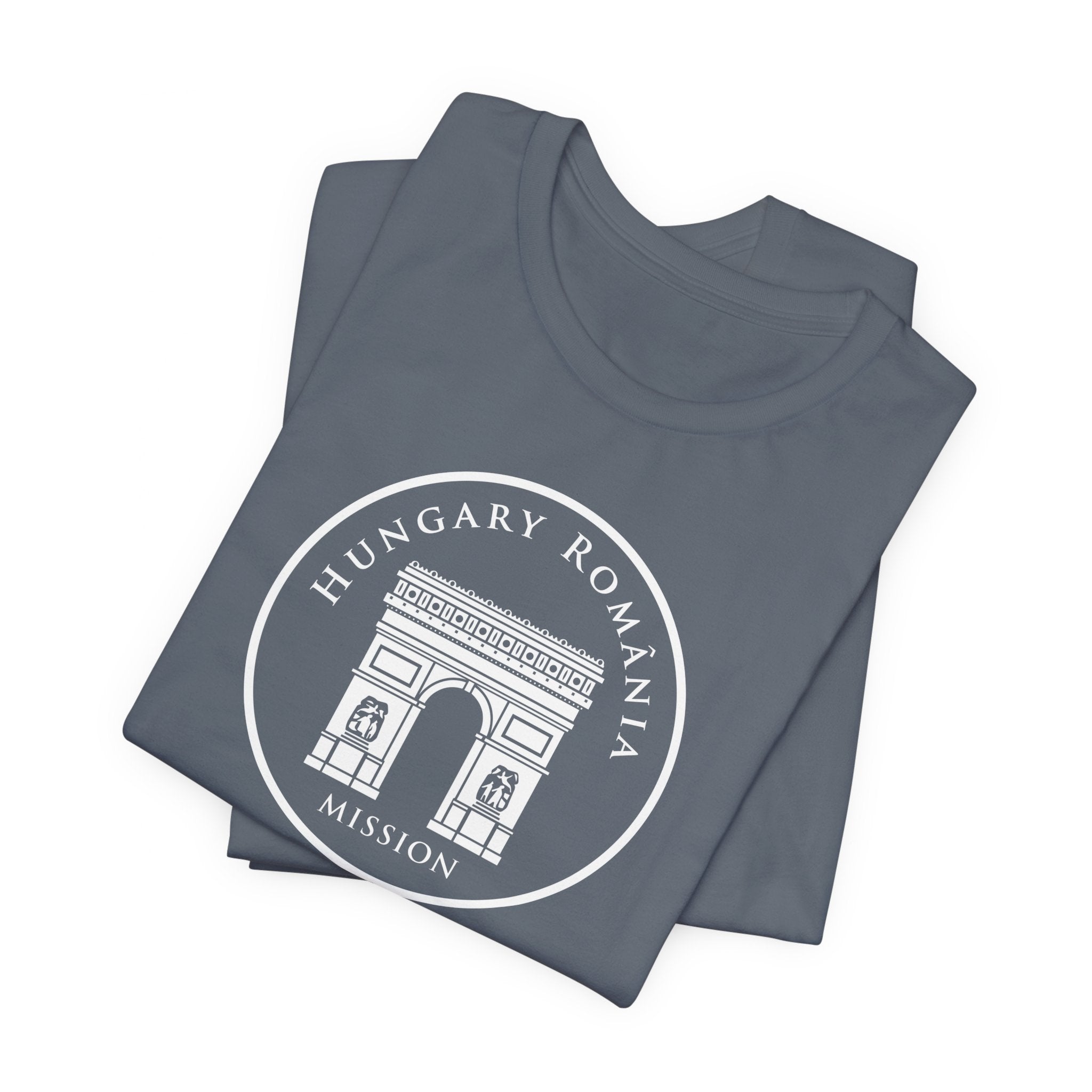 Hungary Budapest Mission Circular Monochrome Logo T-Shirt - Mission Wishlist - LDS Missionary Gift Store