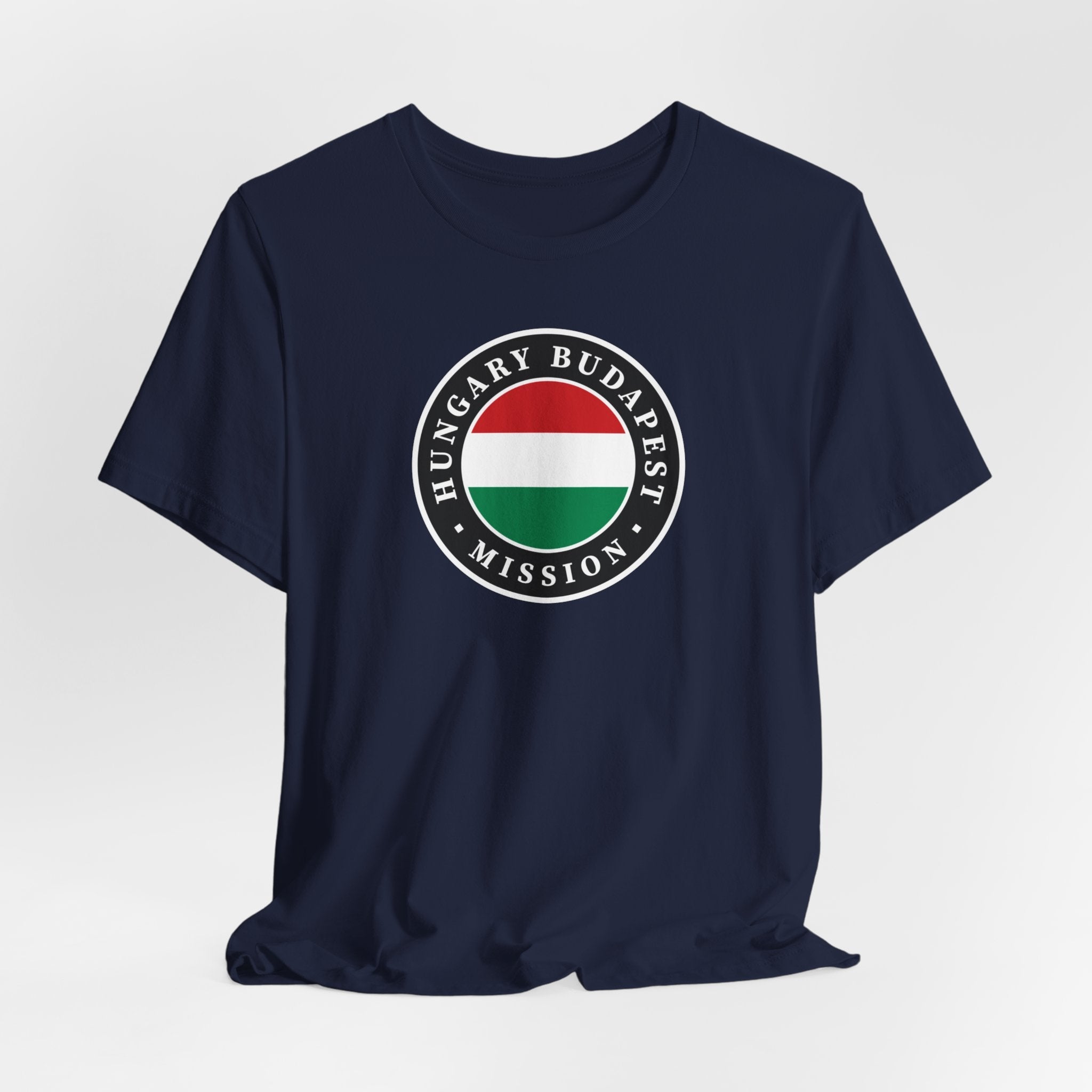 Hungary Budapest Mission Flag Logo (Black Border) T-shirt - Mission Wishlist - LDS Missionary Gift Store