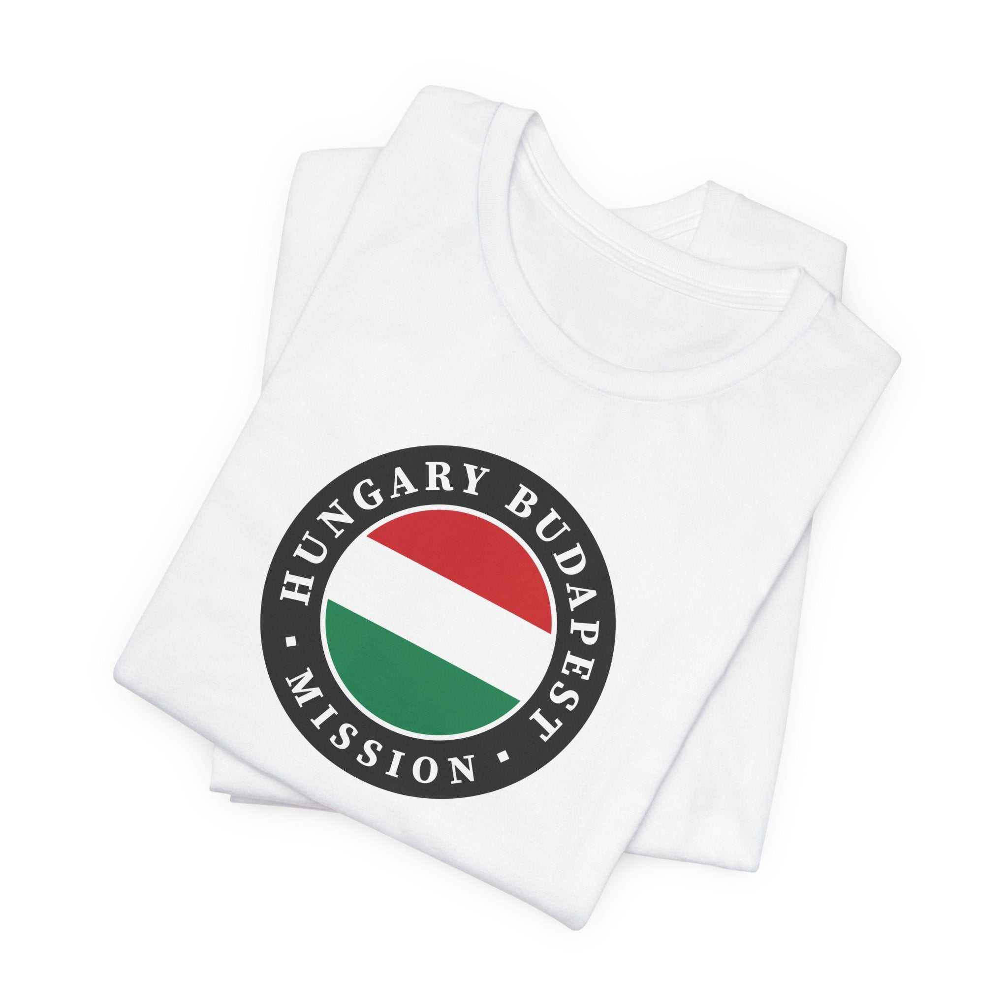 Hungary Budapest Mission Flag Logo (Black Border) T-shirt - Mission Wishlist - LDS Missionary Gift Store