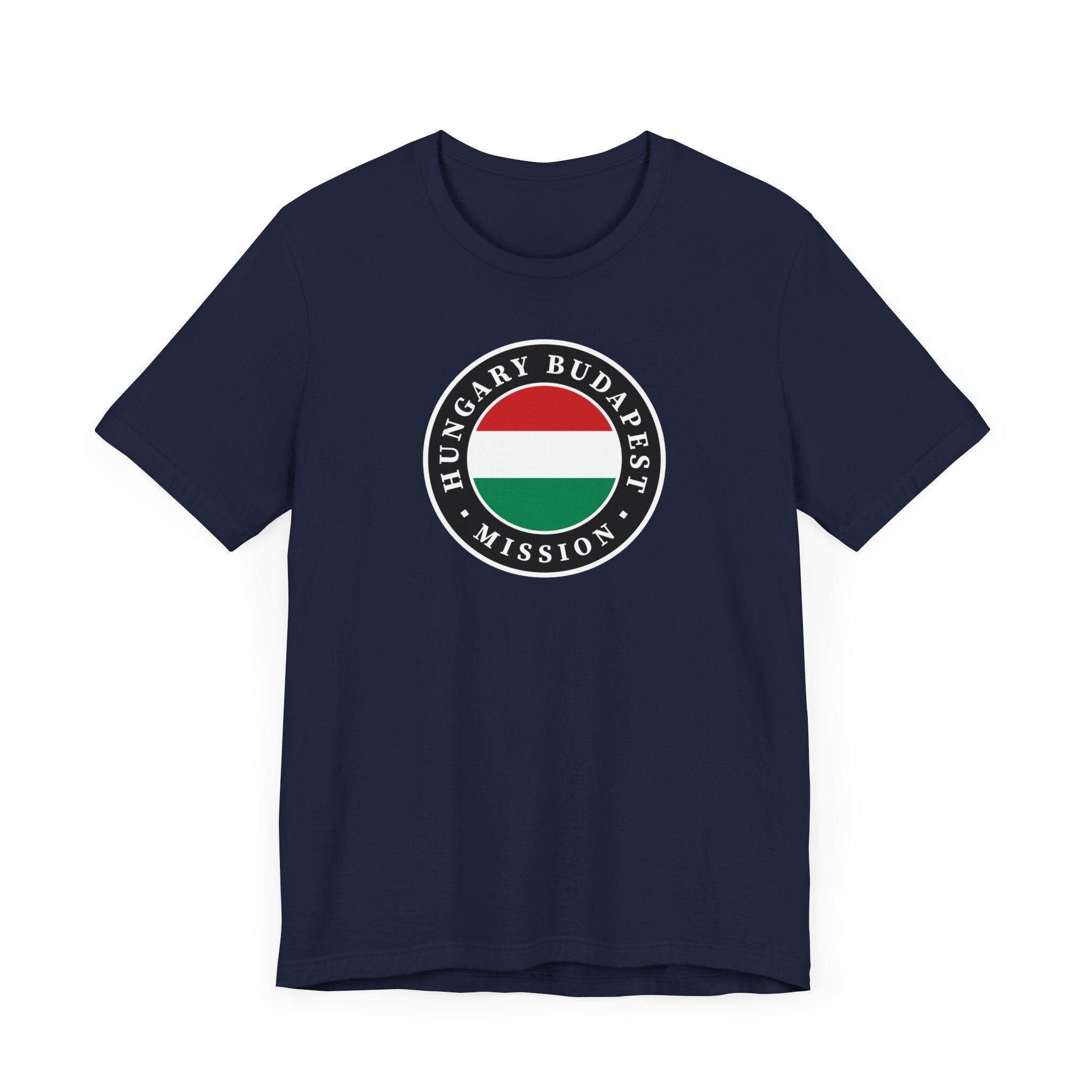 Hungary Budapest Mission Flag Logo (Black Border) T-shirt - Mission Wishlist - LDS Missionary Gift Store