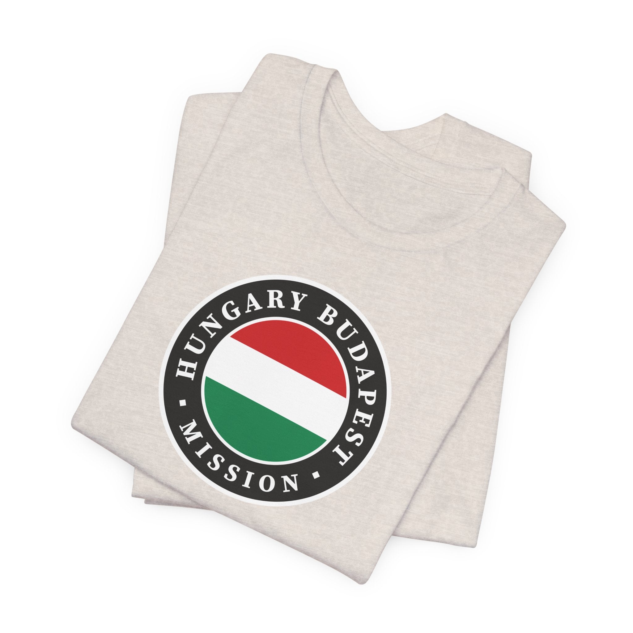 Hungary Budapest Mission Flag Logo (Black Border) T-shirt - Mission Wishlist - LDS Missionary Gift Store