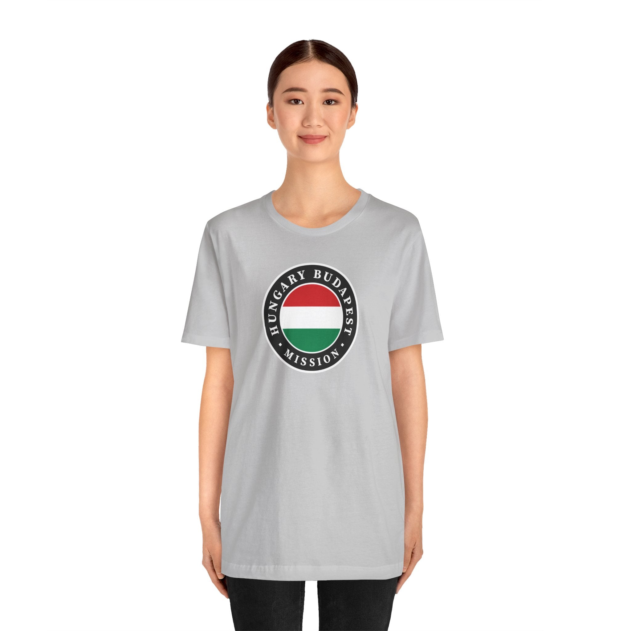 Hungary Budapest Mission Flag Logo (Black Border) T-shirt - Mission Wishlist - LDS Missionary Gift Store