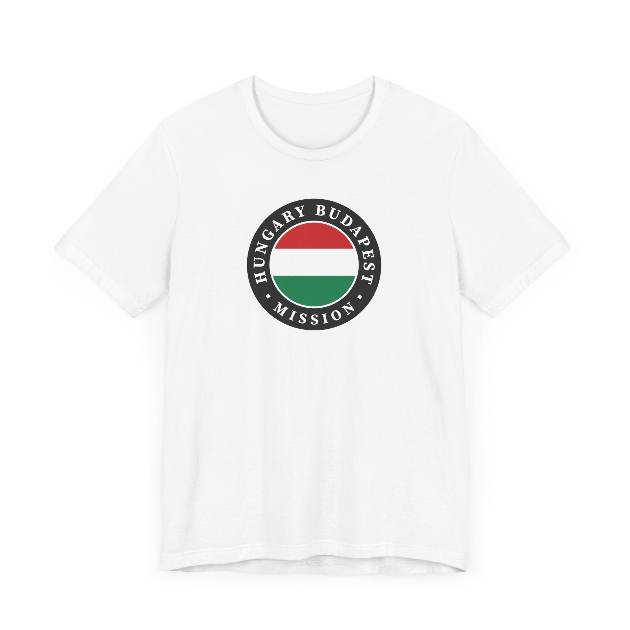 Hungary Budapest Mission Flag Logo (Black Border) T-shirt - Mission Wishlist - LDS Missionary Gift Store