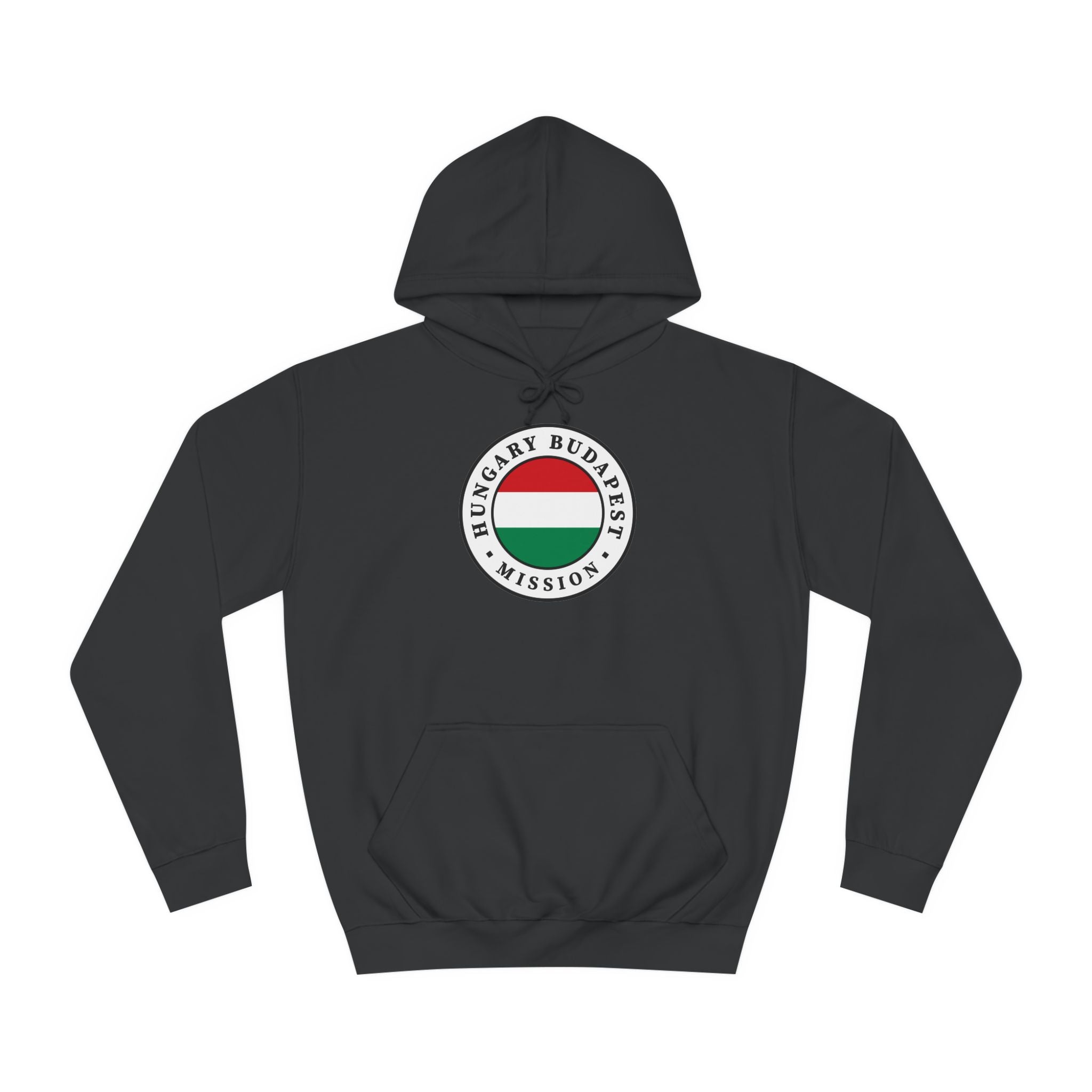 Hungary Budapest Mission Flag Logo (White Border) College Hoodie - Mission Wishlist - LDS Missionary Gift Store