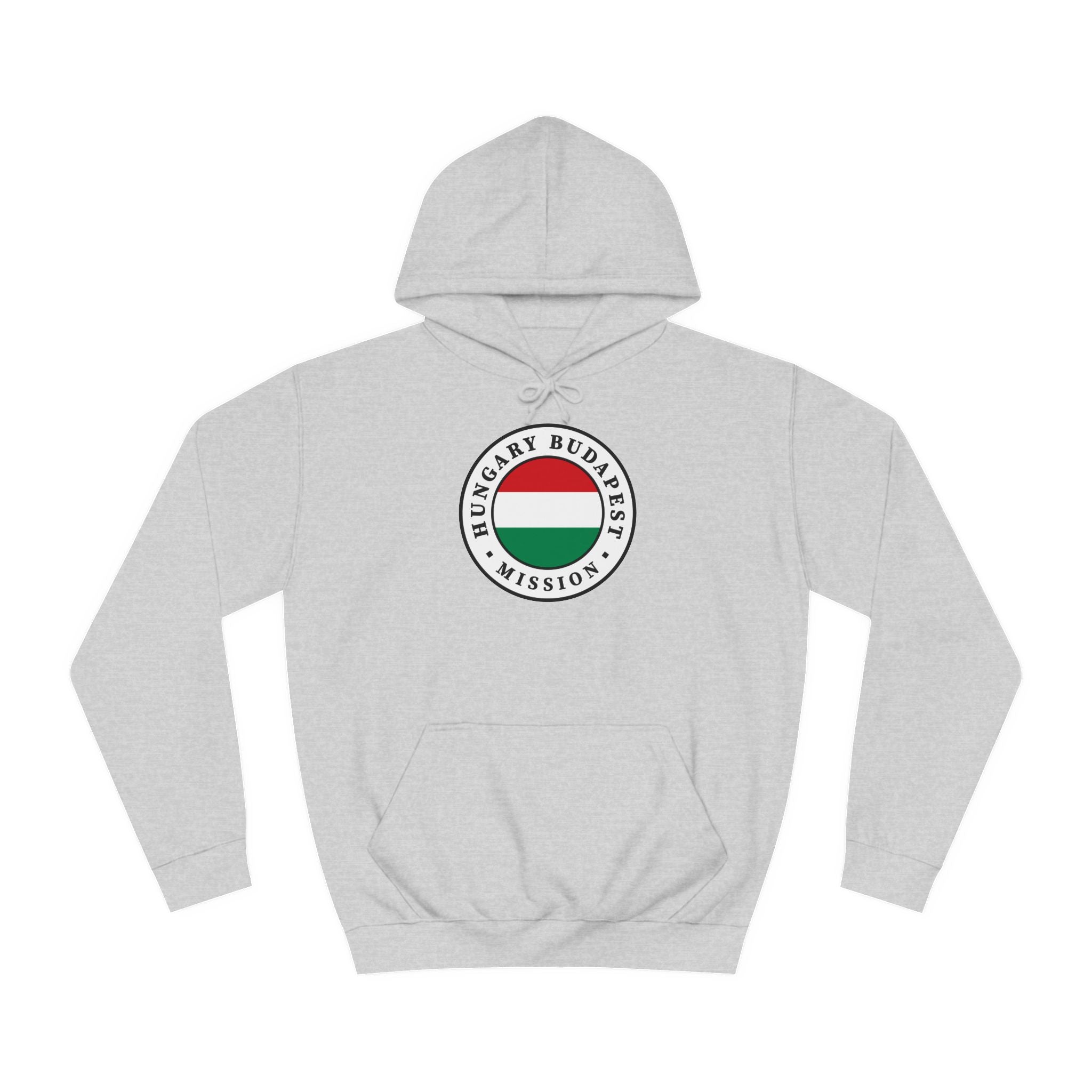 Hungary Budapest Mission Flag Logo (White Border) College Hoodie - Mission Wishlist - LDS Missionary Gift Store