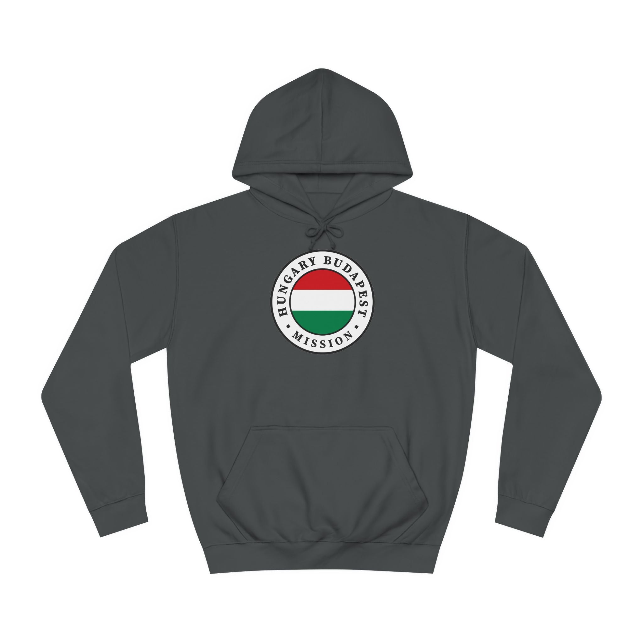 Hungary Budapest Mission Flag Logo (White Border) College Hoodie - Mission Wishlist - LDS Missionary Gift Store