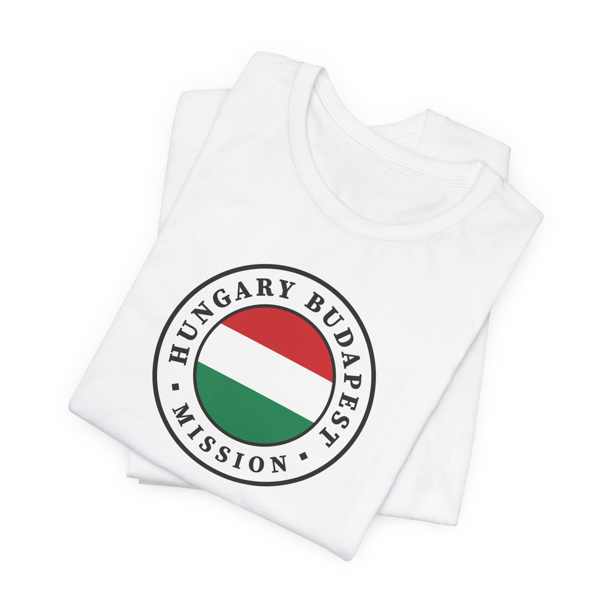 Hungary Budapest Mission Flag Logo (White Border) T-shirt - Mission Wishlist - LDS Missionary Gift Store