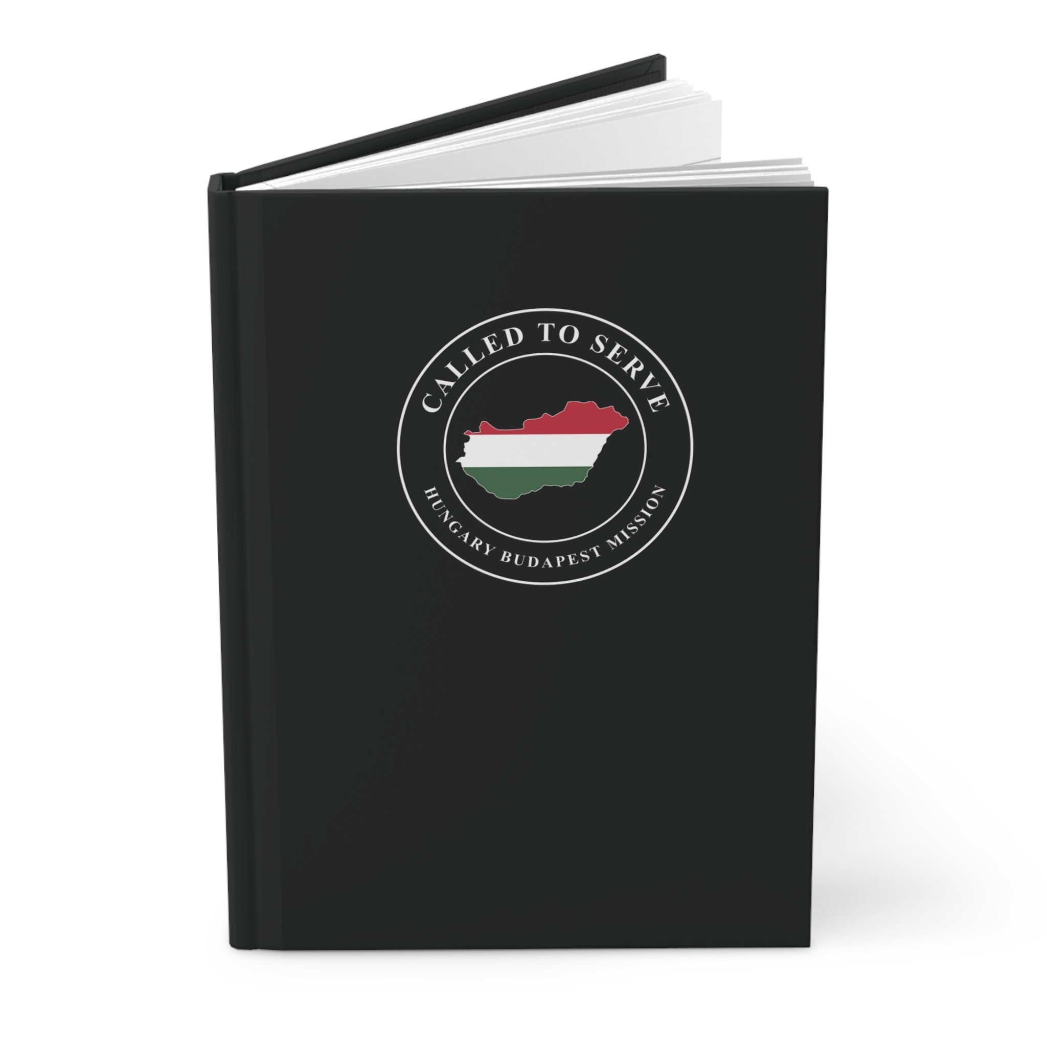 Hungary Budapest Mission Flag Map Called to Serve Black Hardcover Journal Matte - Latter-Day Saint LDS Missionary Gift - Book of Mormon