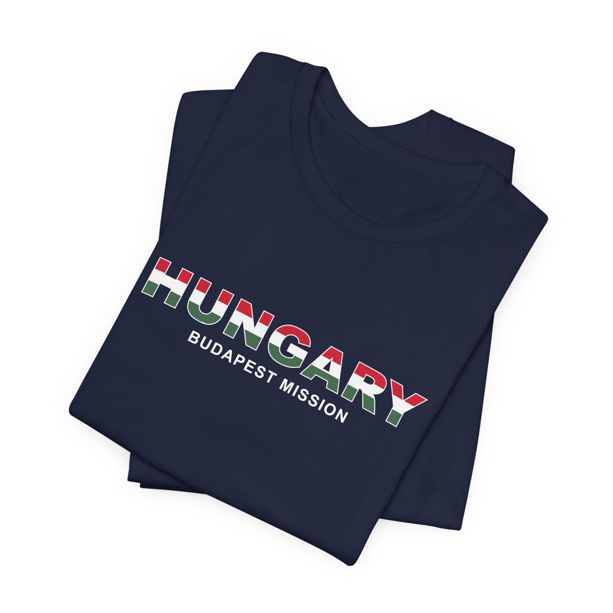 Hungary Budapest Mission Flag Title T-shirt - Mission Wishlist - LDS Missionary Gift Store