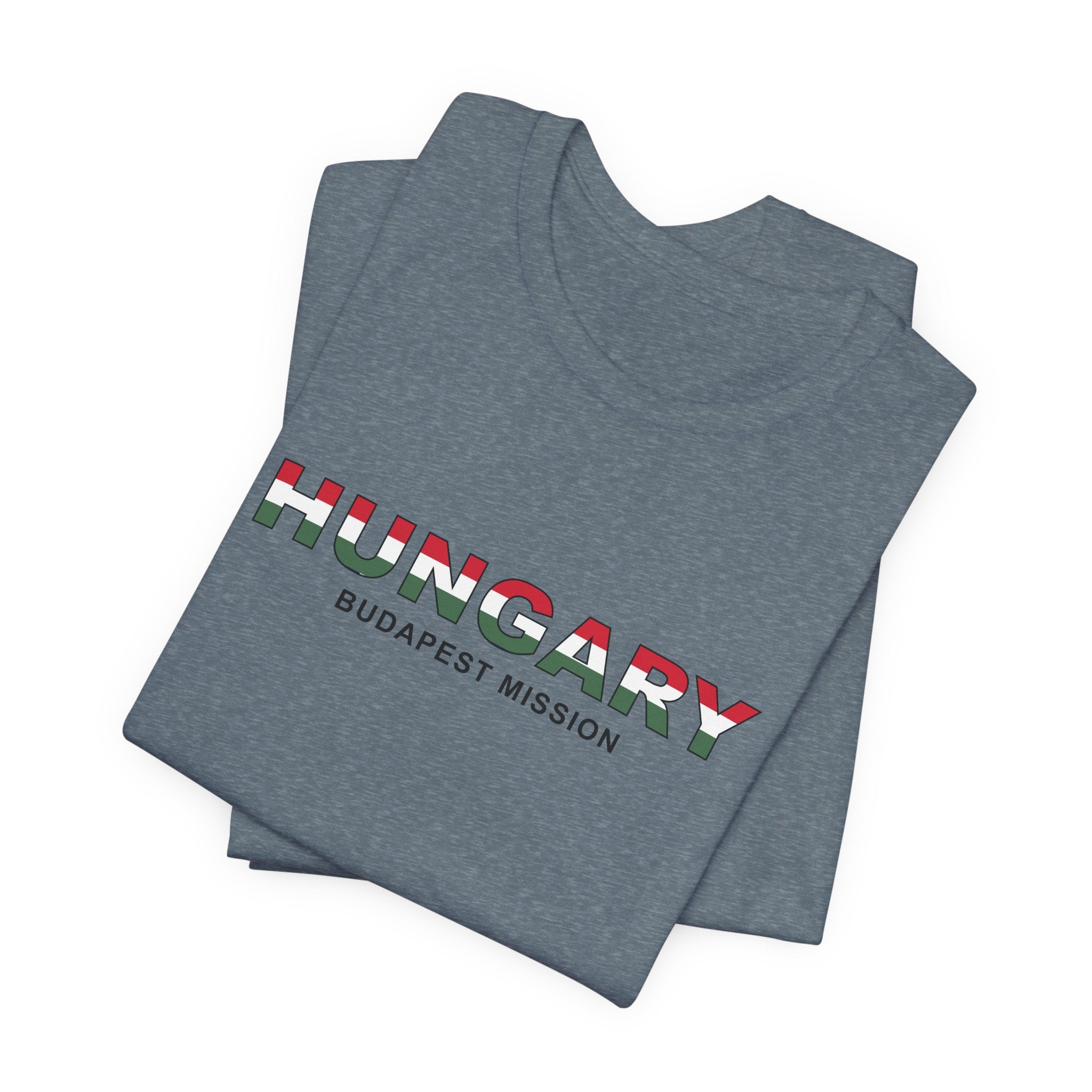 Hungary Budapest Mission Flag Title T-shirt - Mission Wishlist - LDS Missionary Gift Store