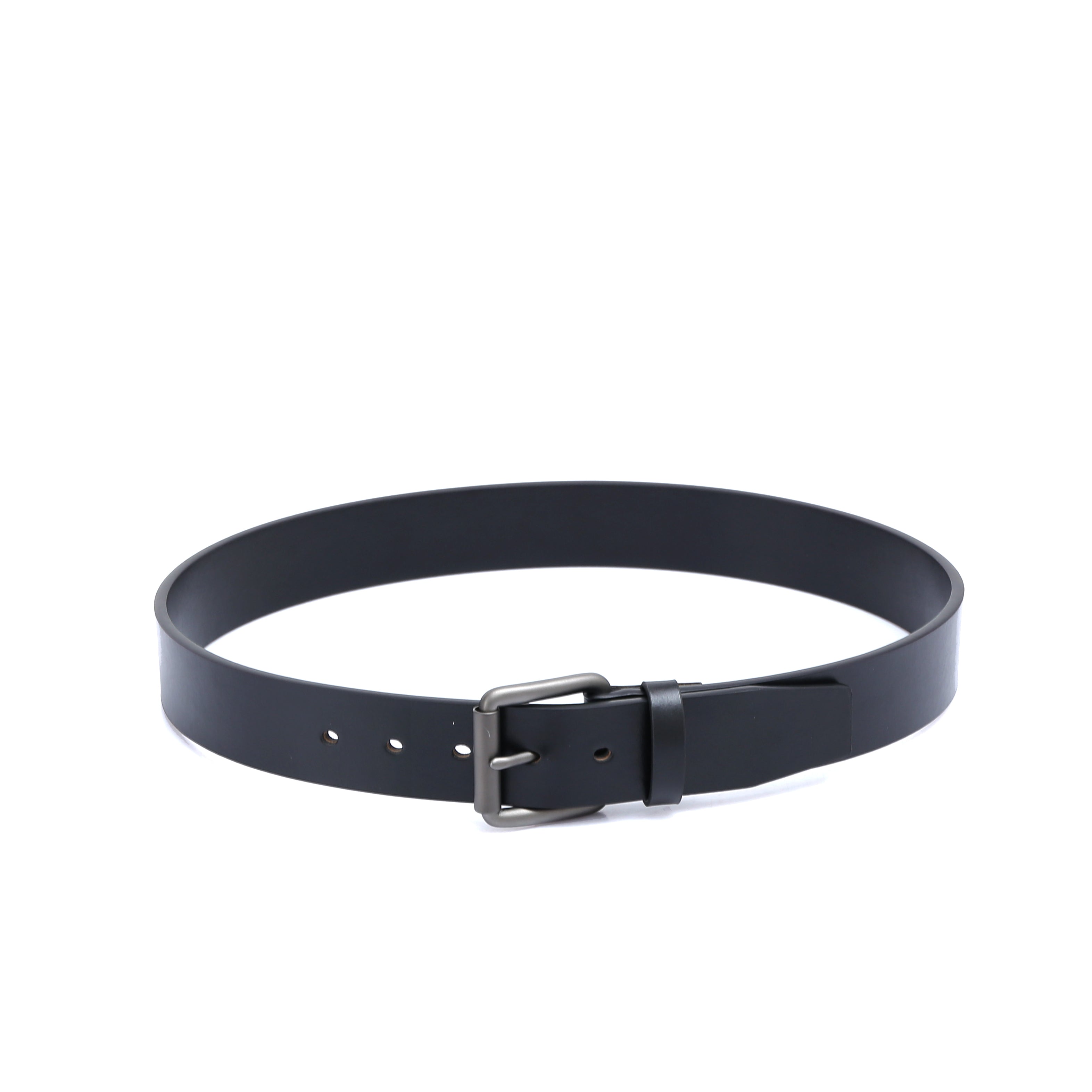 Casual belt w/ Roller buckle in Gunmetal