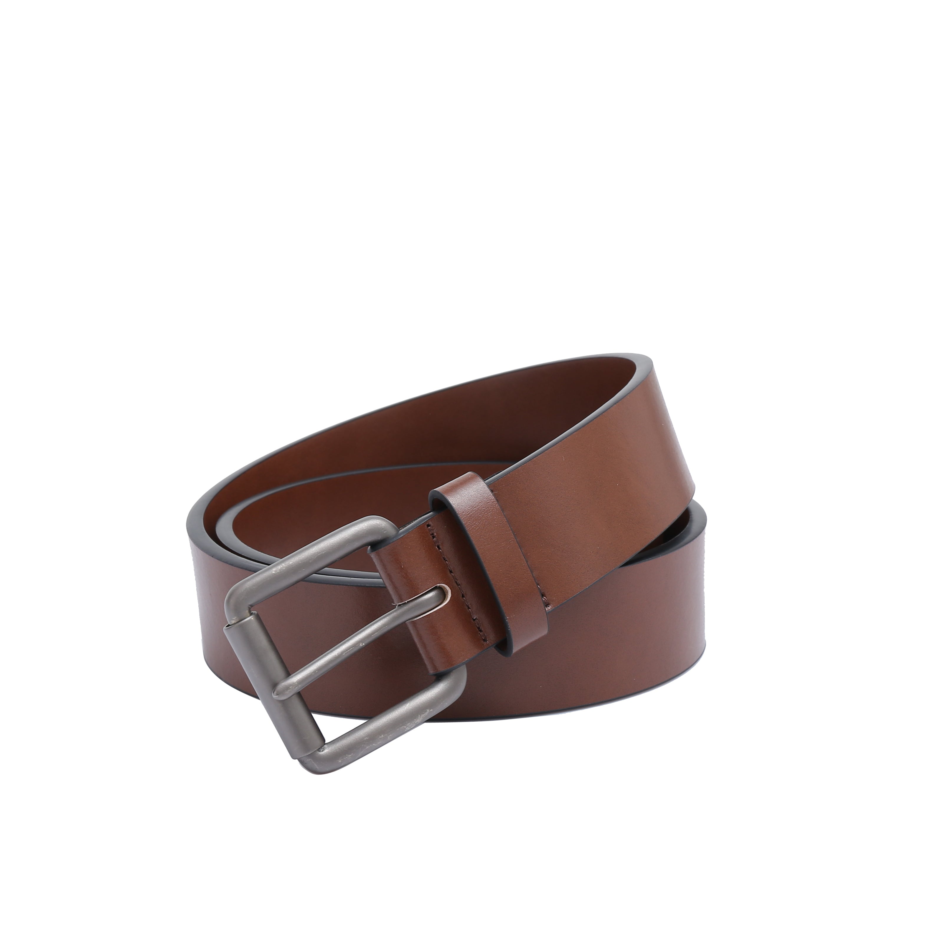 Casual belt w/ Roller buckle in Gunmetal