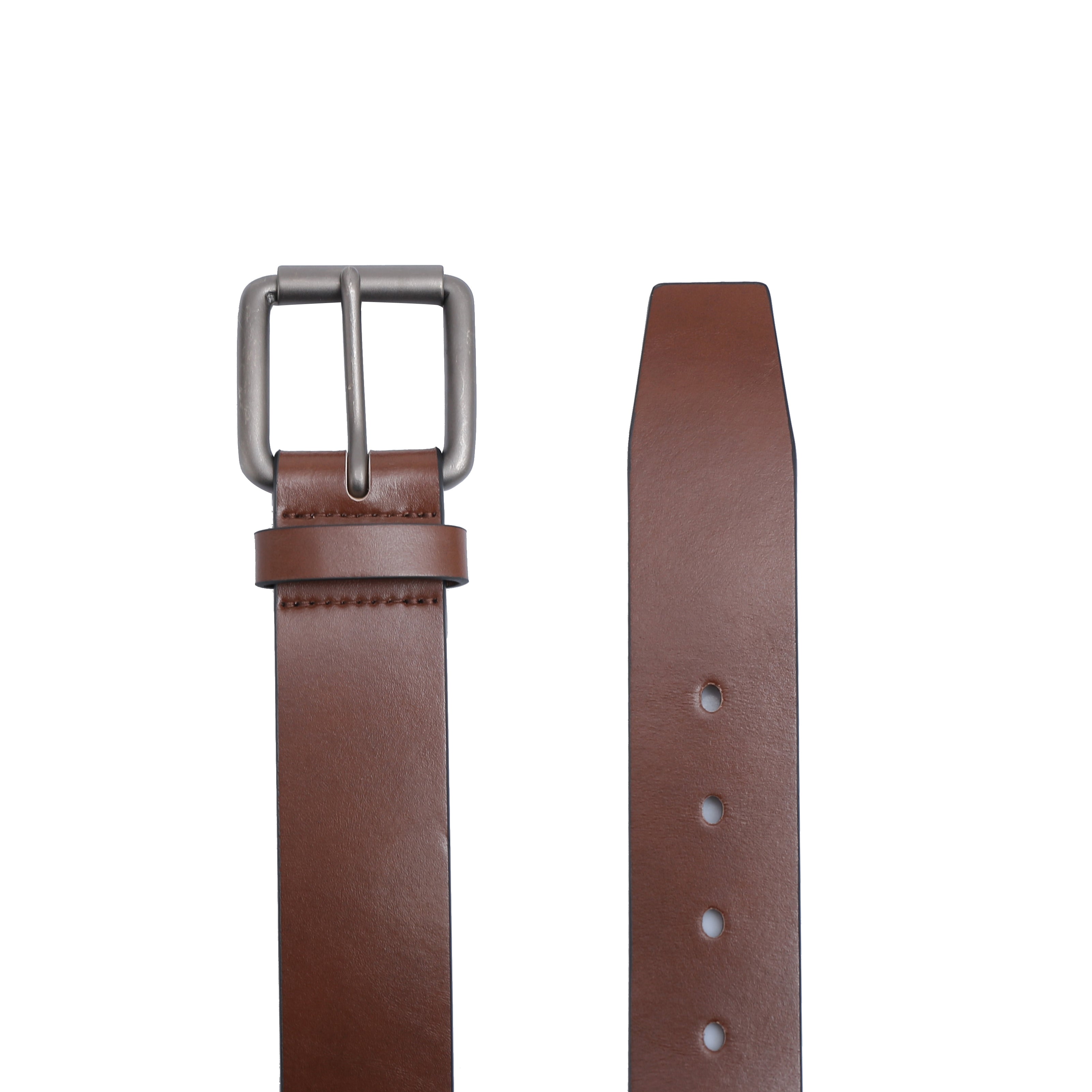 Casual belt w/ Roller buckle in Gunmetal