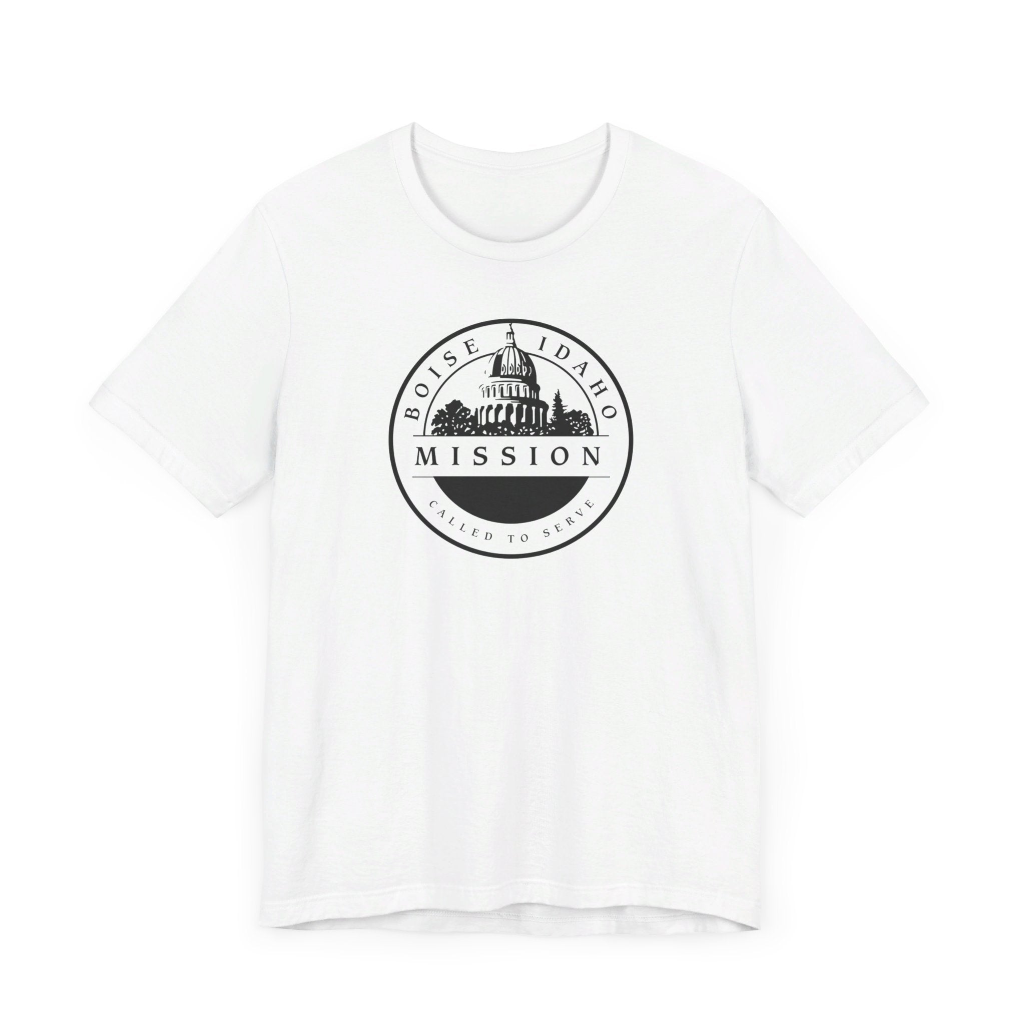 Idaho Boise Mission Circular Monochrome Logo T-Shirt - Latter-Day Saint LDS Missionary Gift - Book of Mormon