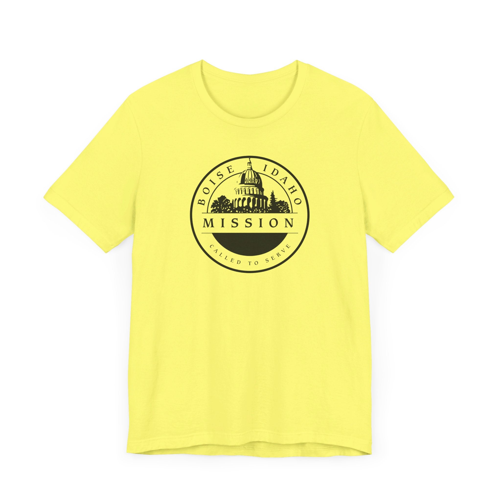 Idaho Boise Mission Circular Monochrome Logo T-Shirt - Latter-Day Saint LDS Missionary Gift - Book of Mormon